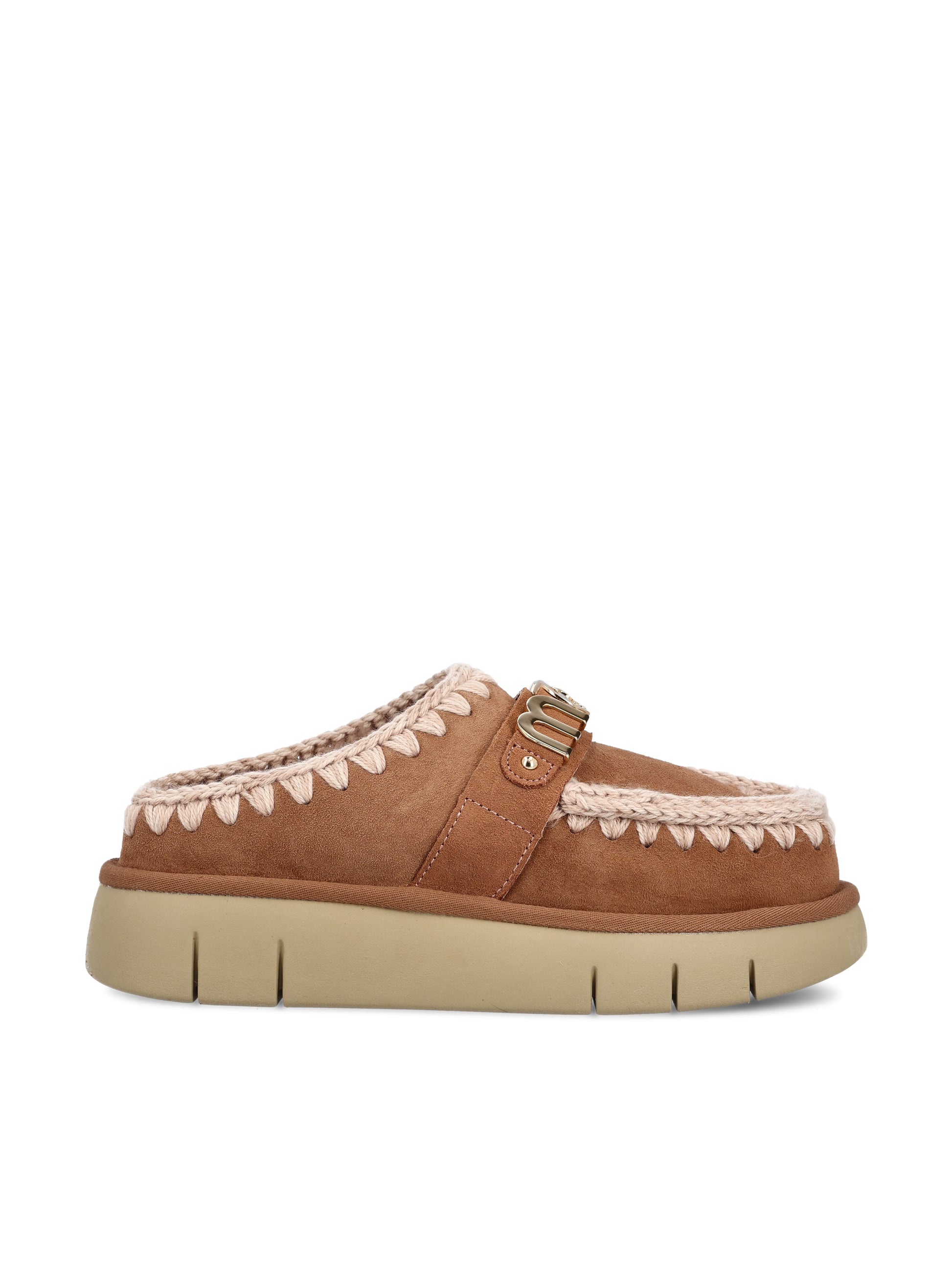 Slide realizzate in vera pelle di montone. FW531001A PKBRO MOU 