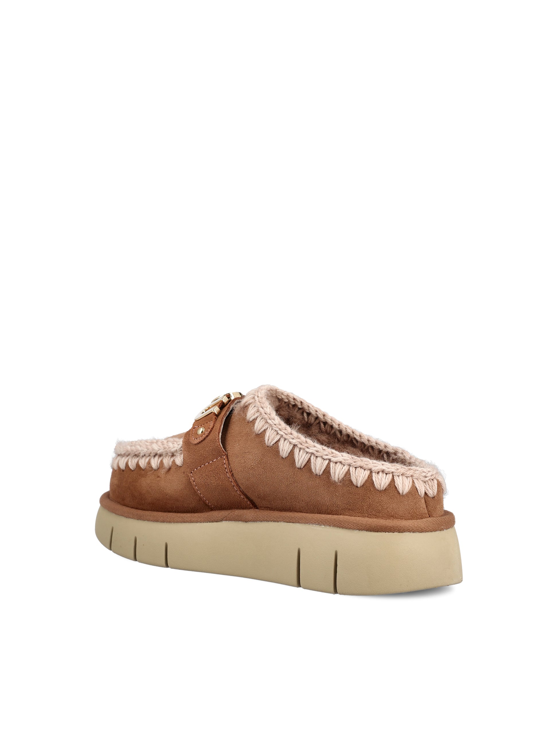 Slide realizzate in vera pelle di montone. FW531001A PKBRO MOU 
