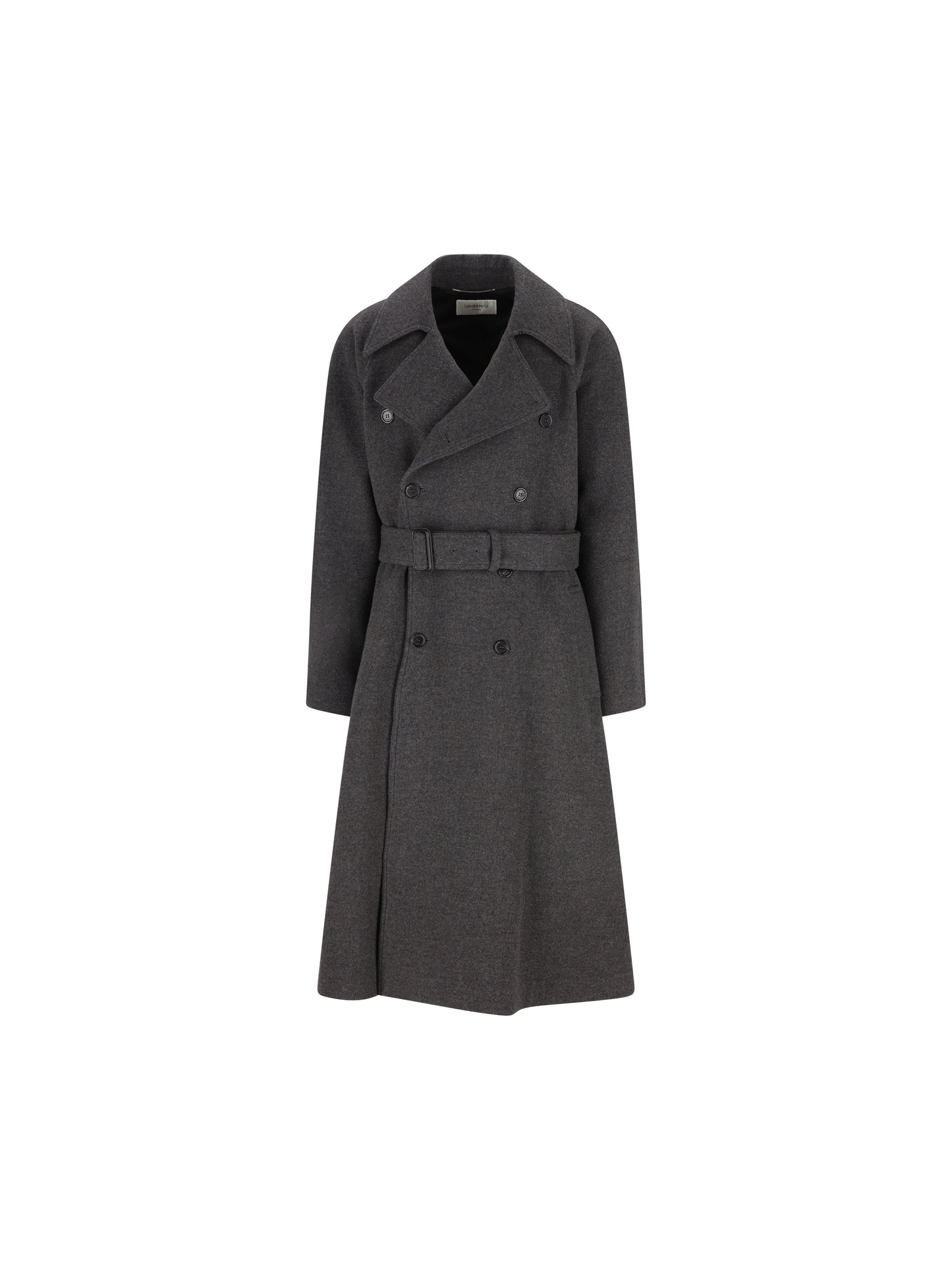 Cappotto lungo realizzato in cashmere. 848512 Y1M971473 SAINT LAURENT 