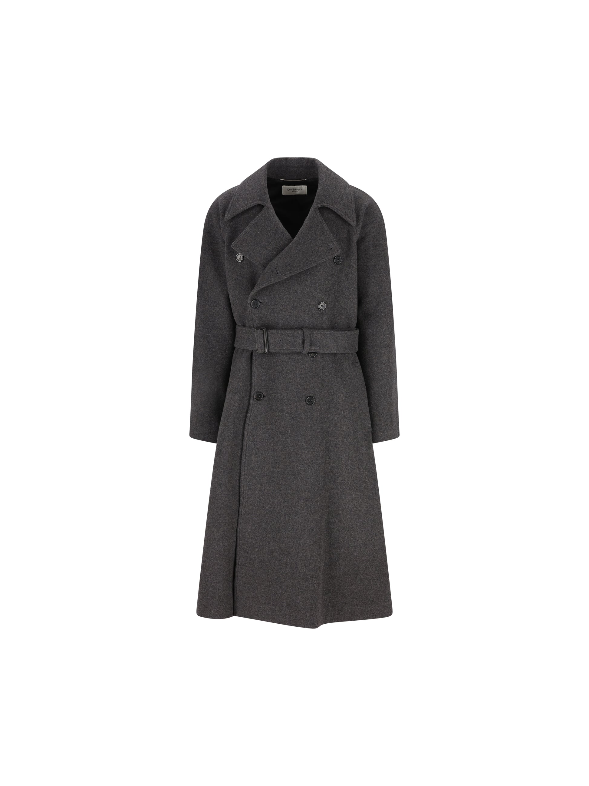Cappotto lungo realizzato in cashmere. 848512 Y1M971473 SAINT LAURENT 