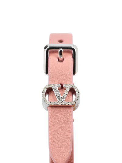 Bracciale realizzato in pelle e cristalli. 7W2J0AH7PJK BPX VALENTINO GARAVANI 