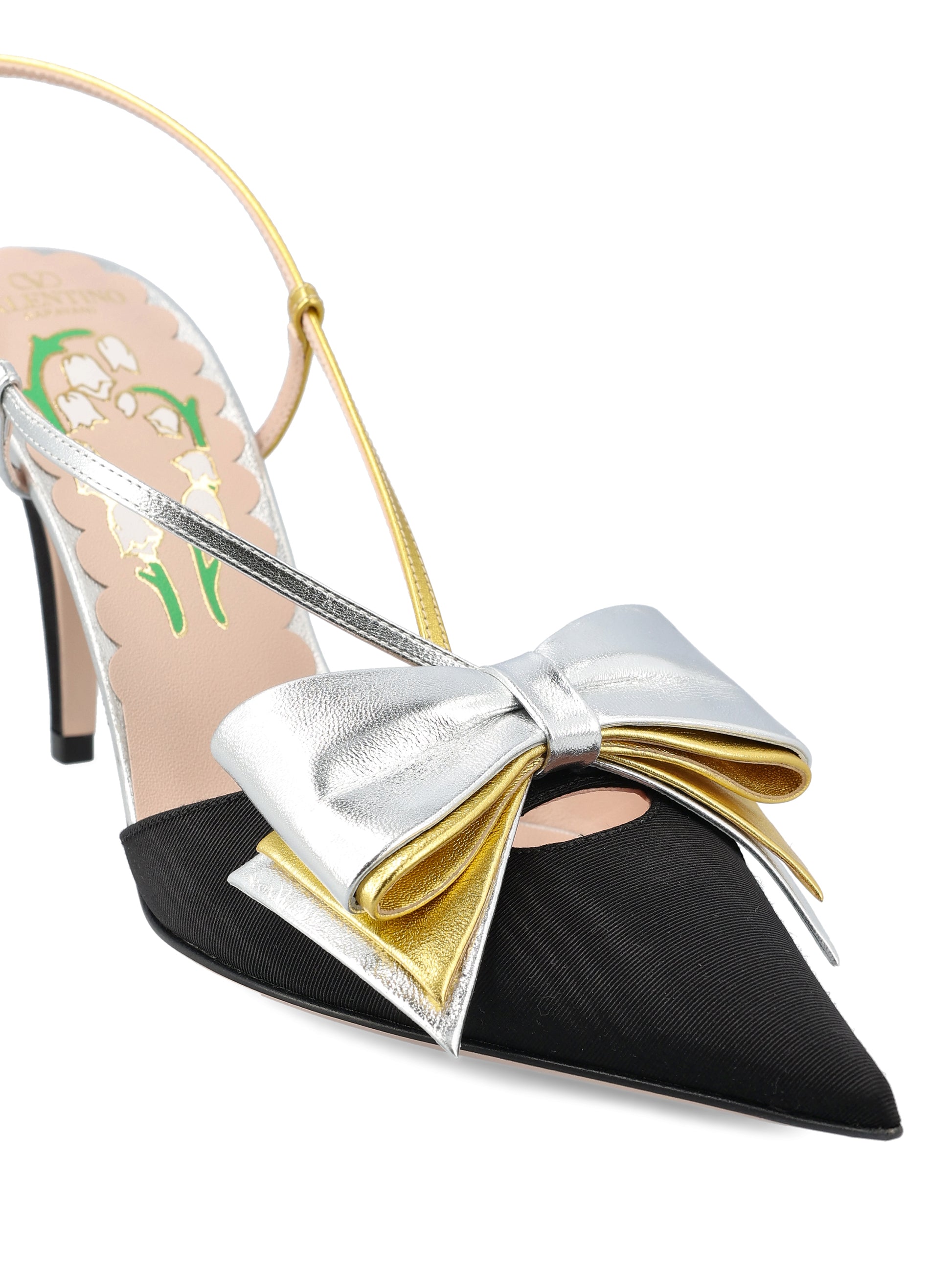 Décolleté Slingback in tessuto moiré. 7W2S0MX4QLJ R1V VALENTINO GARAVANI 