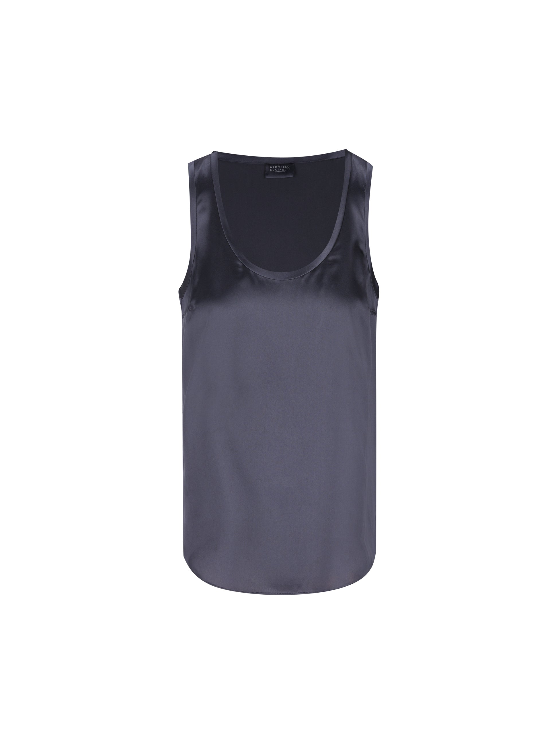 Top reversibile in raso di seta stretch M0C59E0600 C8901 BRUNELLO CUCINELLI 