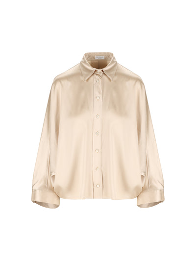 Camicia realizzata in raso di seta. M0C59MQ606 C9643 BRUNELLO CUCINELLI 
