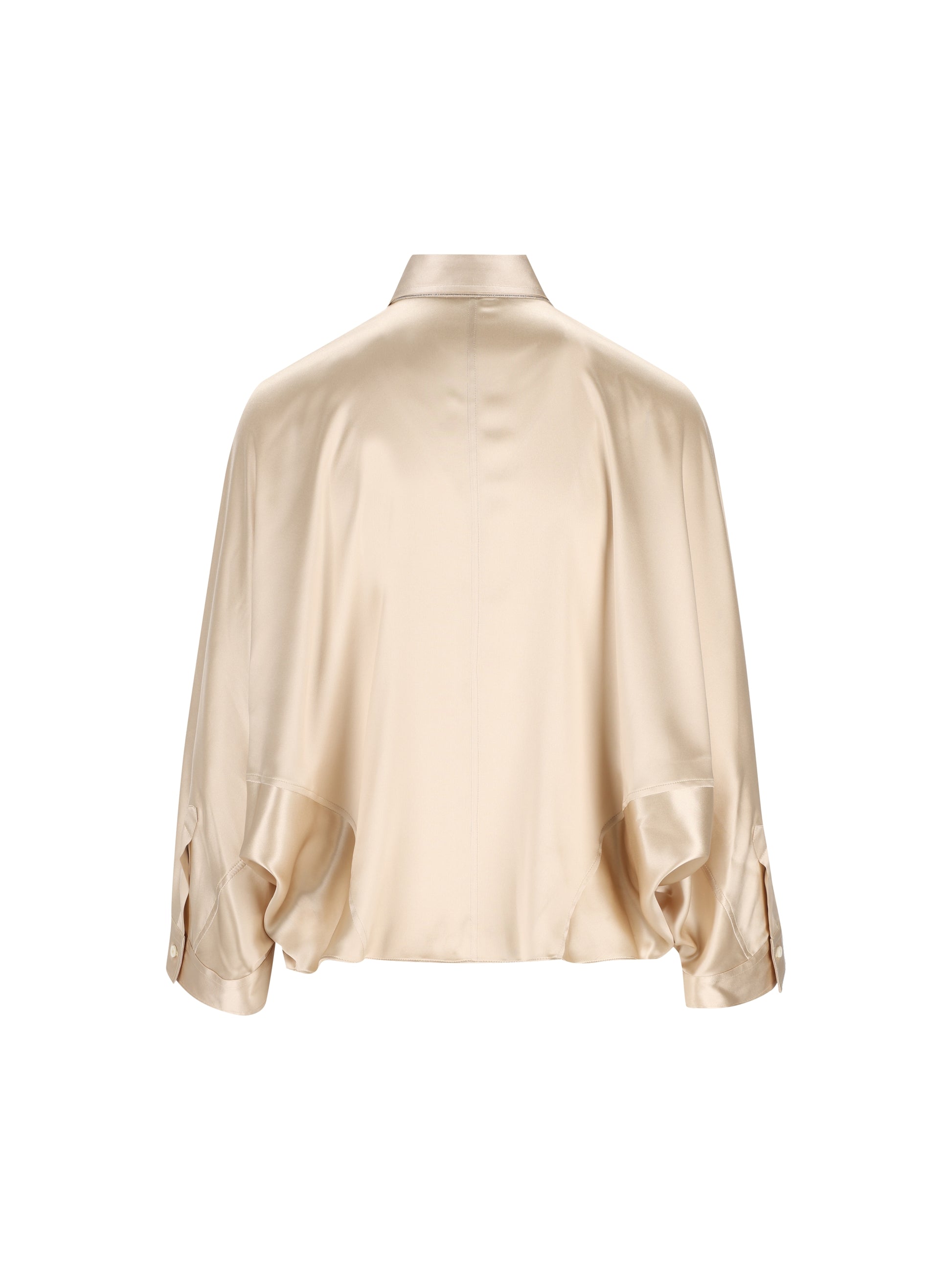 Camicia realizzata in raso di seta. M0C59MQ606 C9643 BRUNELLO CUCINELLI 