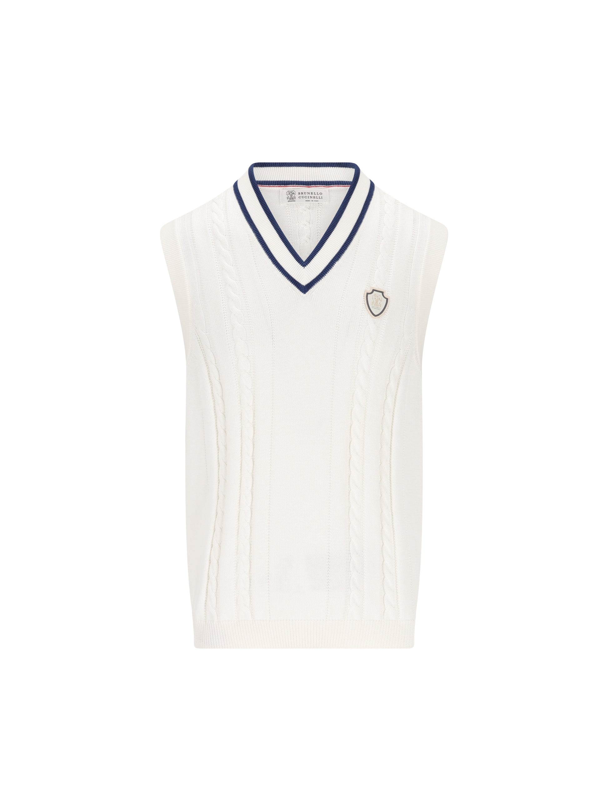 Gilet realizzato in cotone. M28707917T CGE43 BRUNELLO CUCINELLI 