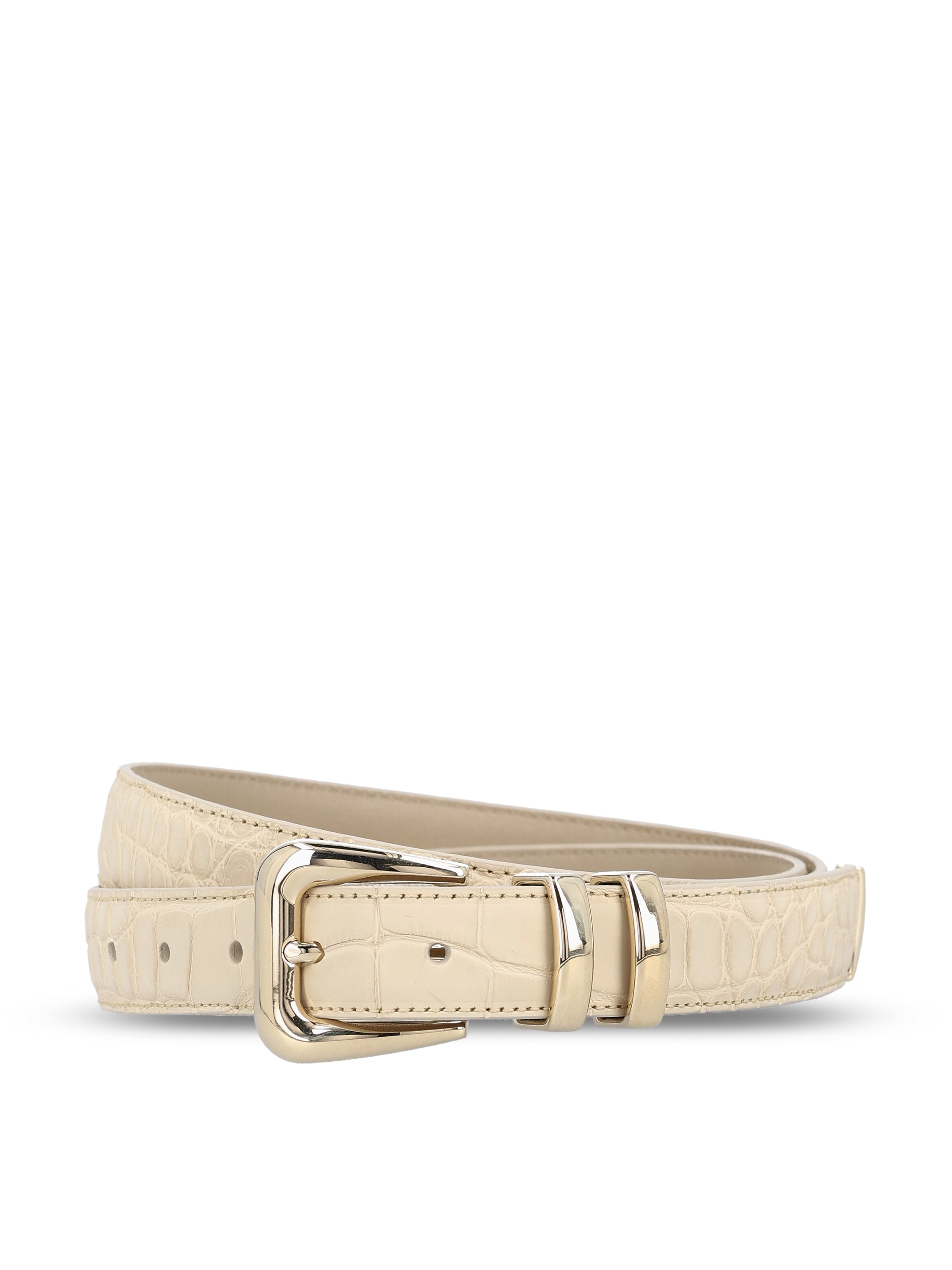 BRUNELLO CUCINELLI Alligator Leather Belt- Franzkraler.com