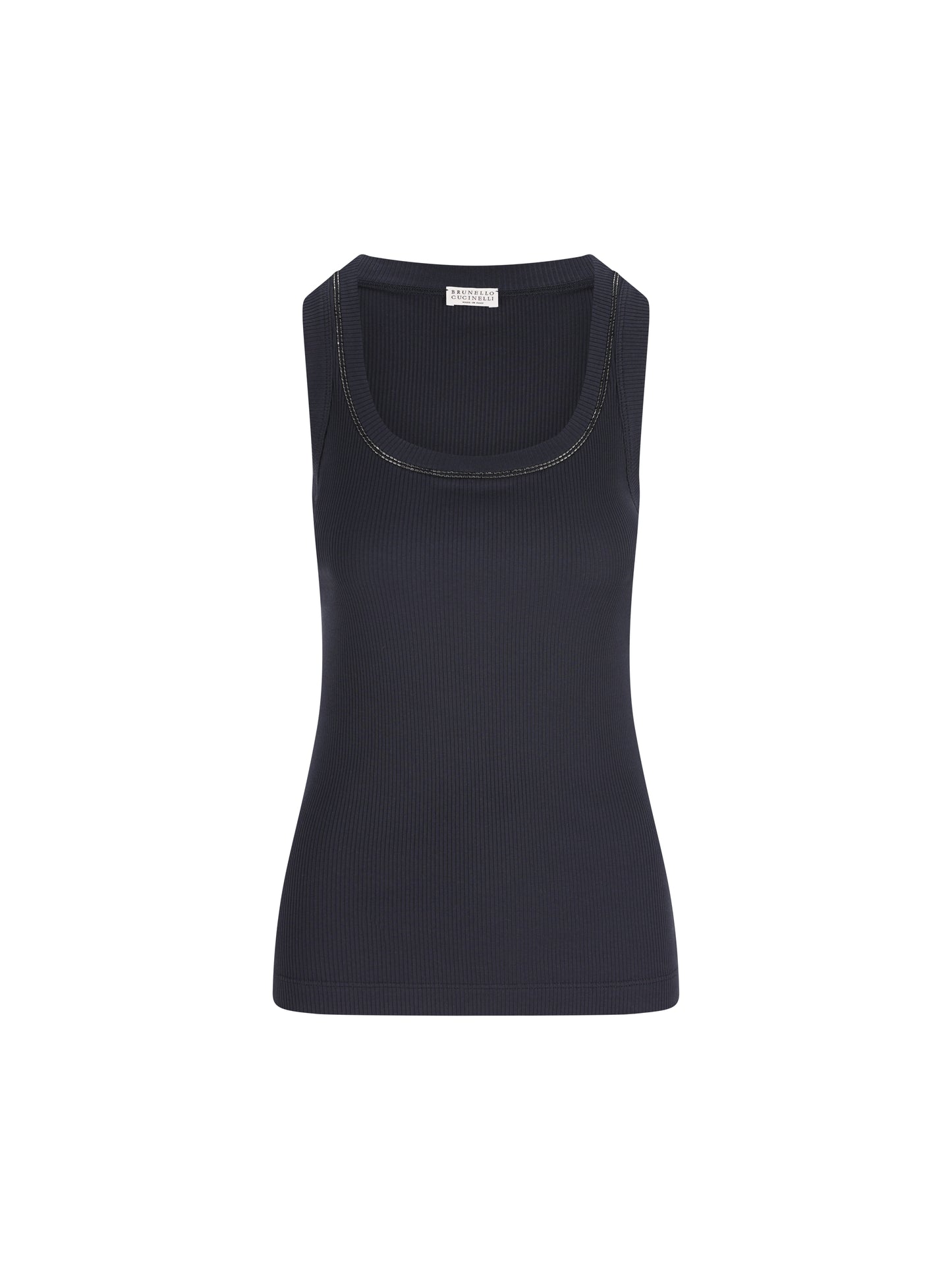 Top realizzato in cotone ed elastan. MG902BW710 C4224 BRUNELLO CUCINELLI 