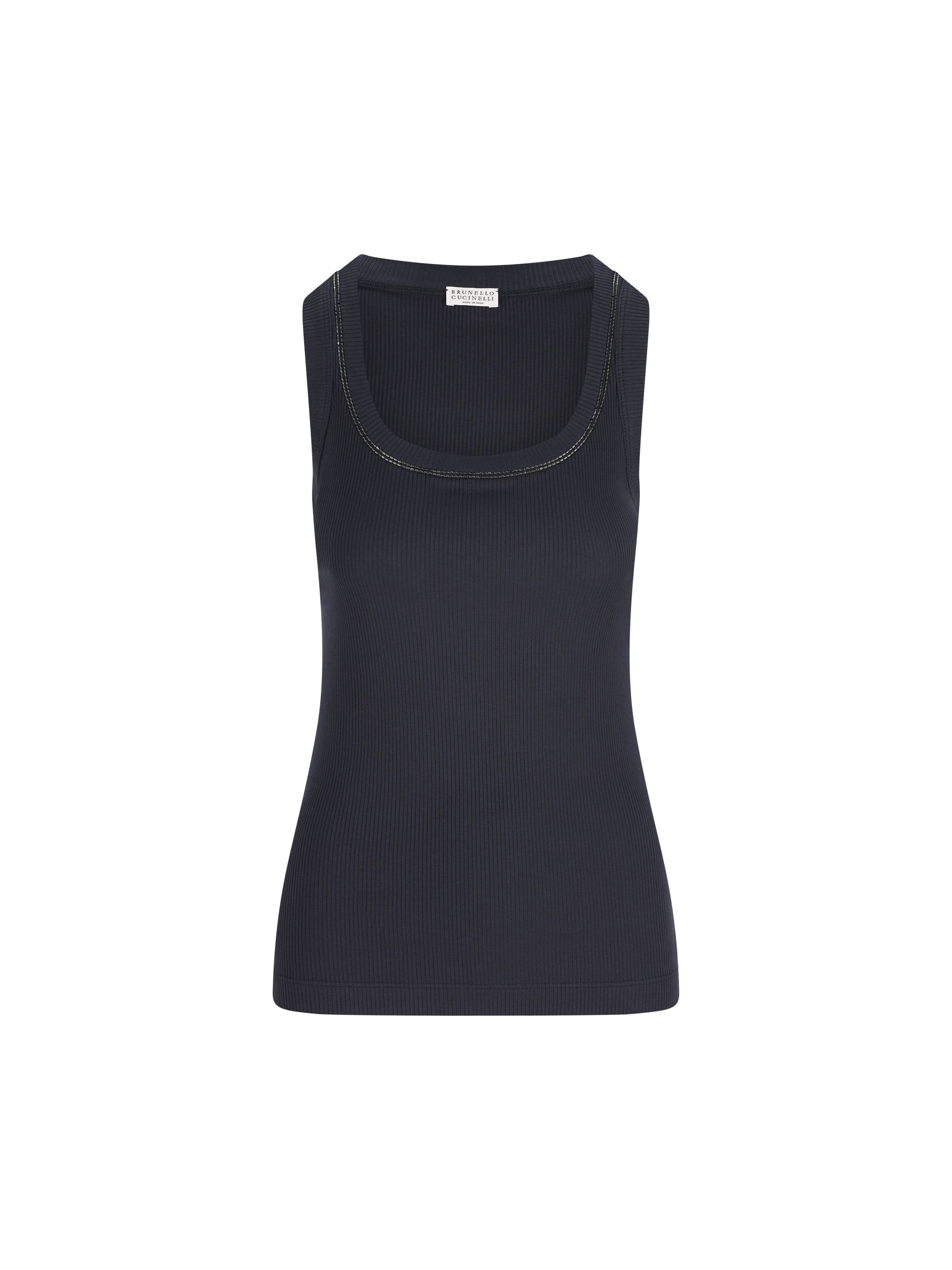Top realizzato in cotone ed elastan. MG902BW710 C4224 BRUNELLO CUCINELLI 