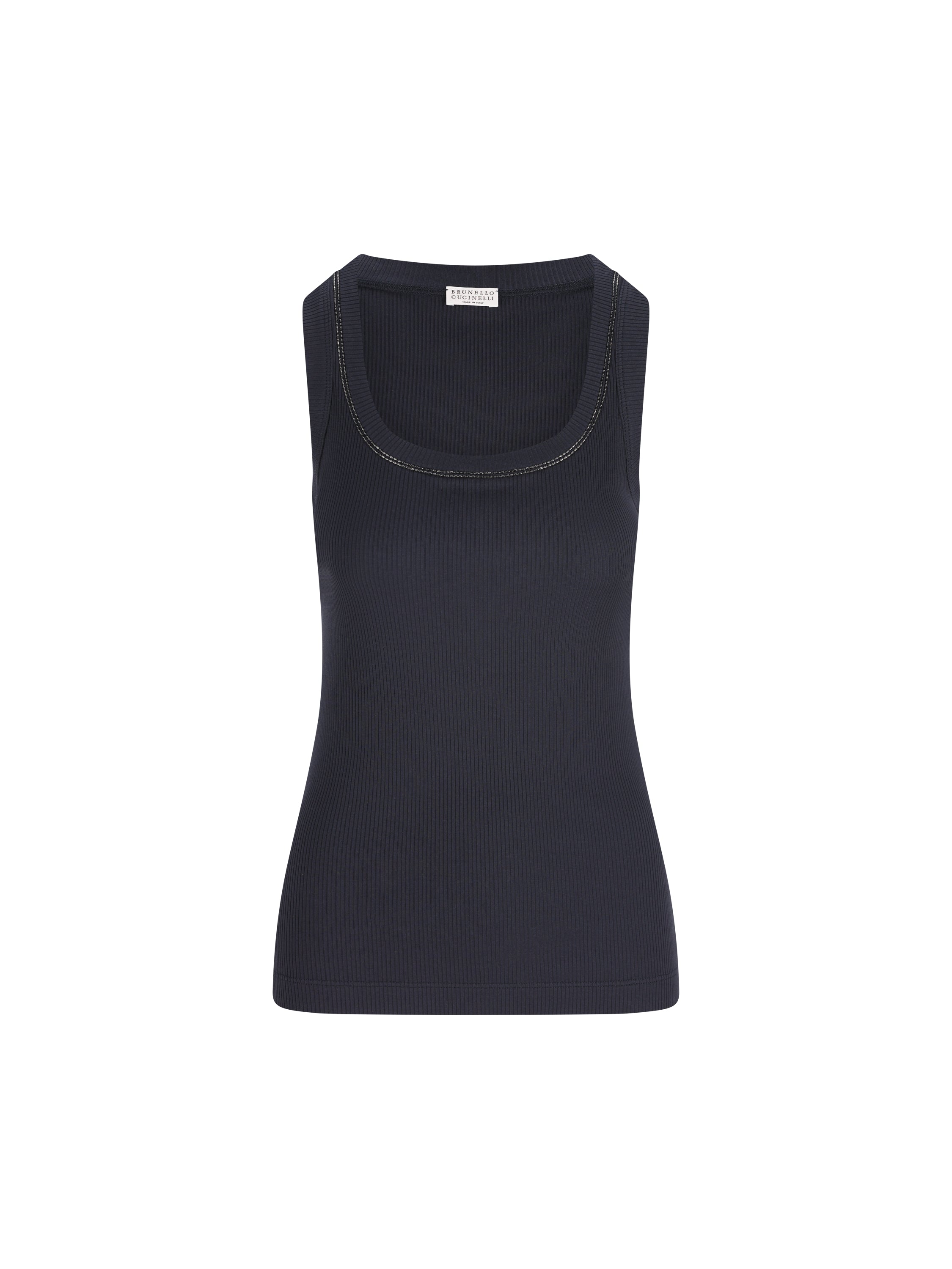 Top realizzato in cotone ed elastan. MG902BW710 C4224 BRUNELLO CUCINELLI 