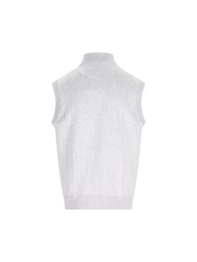 Gilet realizzato in seta e cotone. MNB806406G C072 BRUNELLO CUCINELLI 