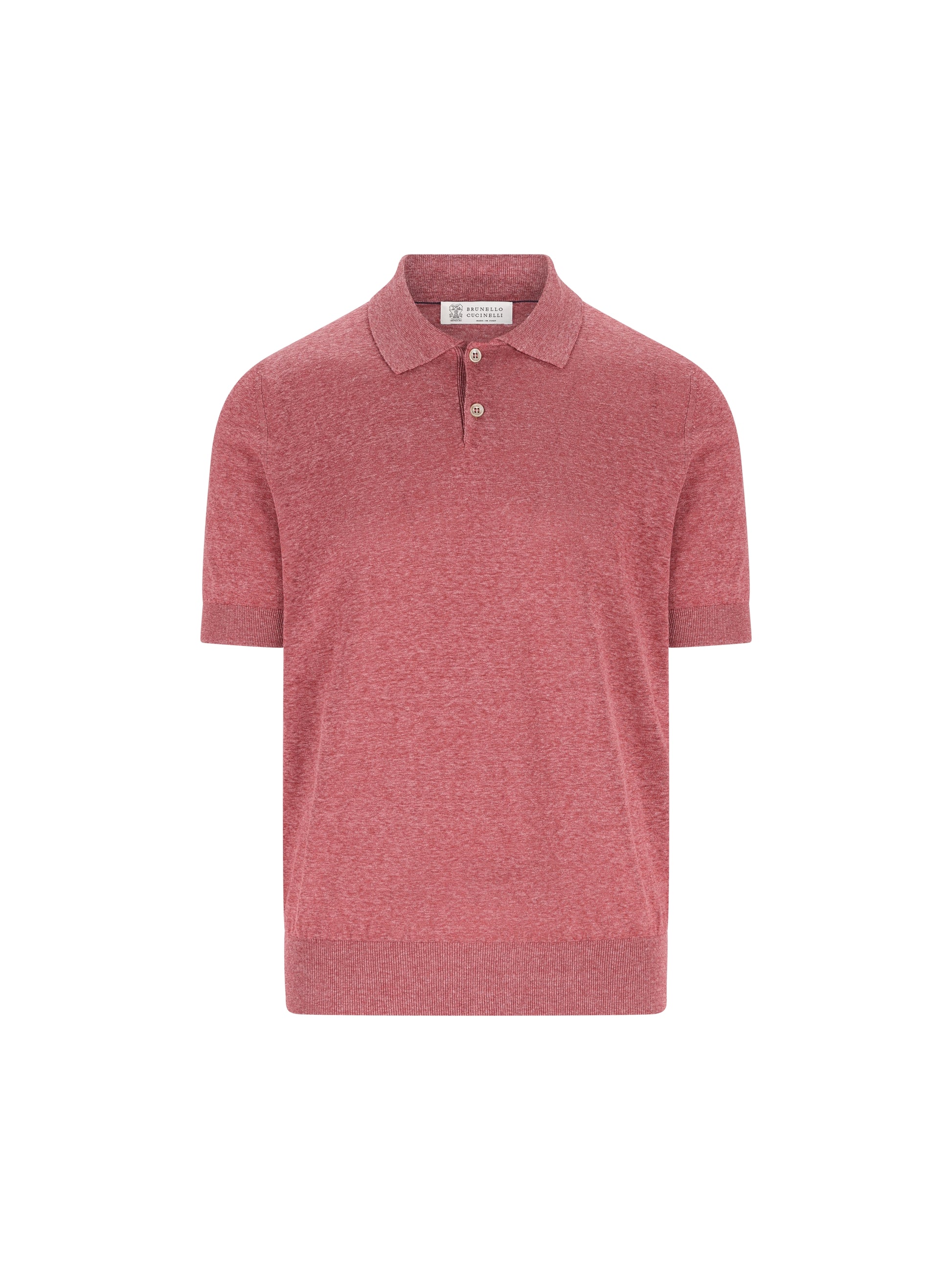 Polo realizzata in lino e seta. MSL806105 C7796 BRUNELLO CUCINELLI 
