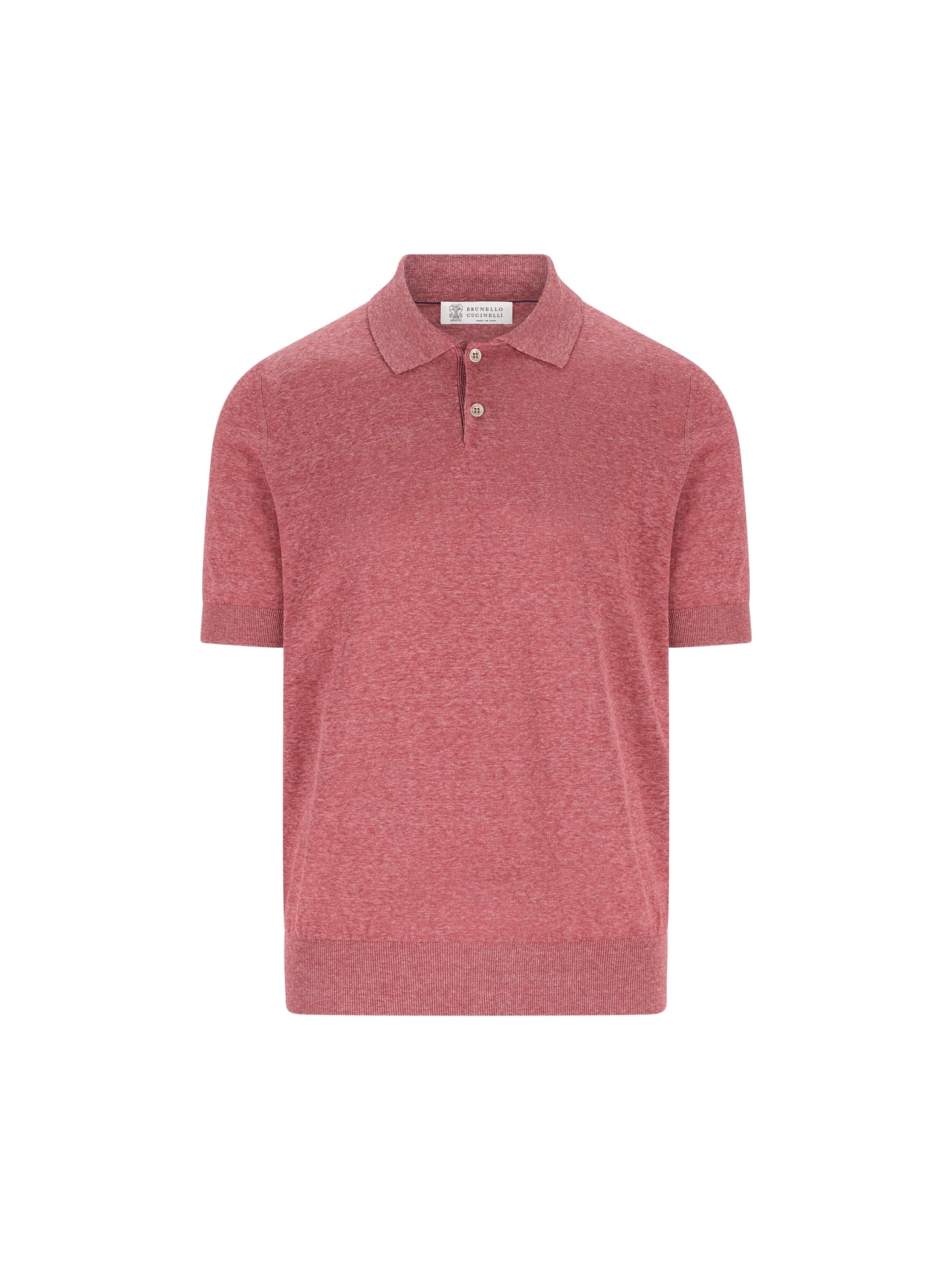 Polo realizzata in lino e seta. MSL806105 C7796 BRUNELLO CUCINELLI 
