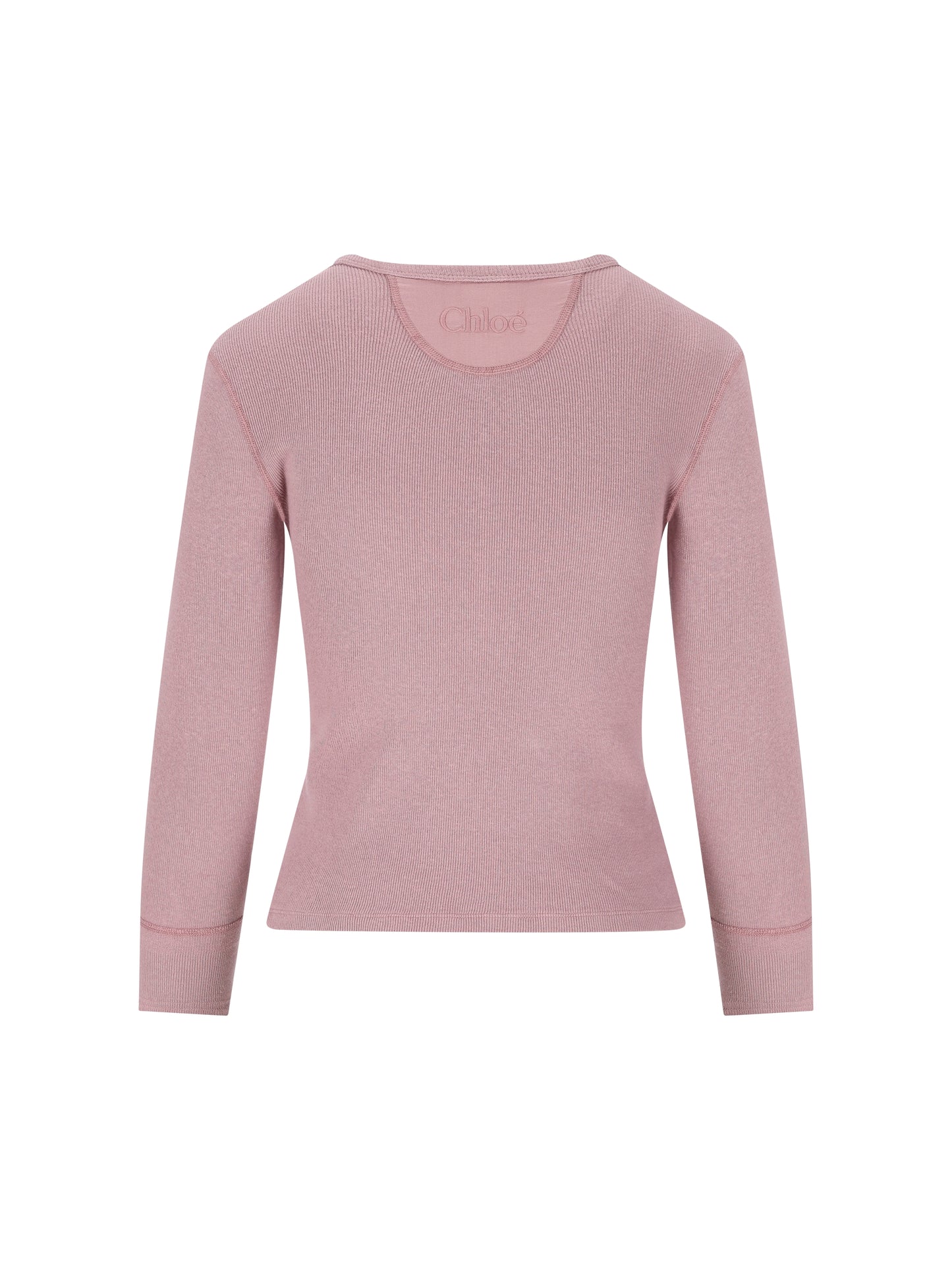 Camicia Henley aderente in jersey di cotone CH26SJH30185 50C CHLOE' 