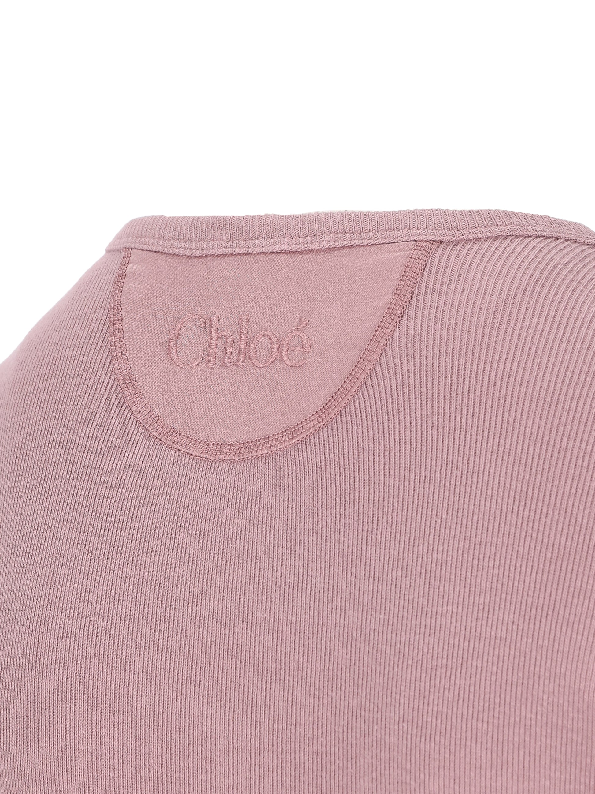 Camicia Henley aderente in jersey di cotone CH26SJH30185 50C CHLOE' 