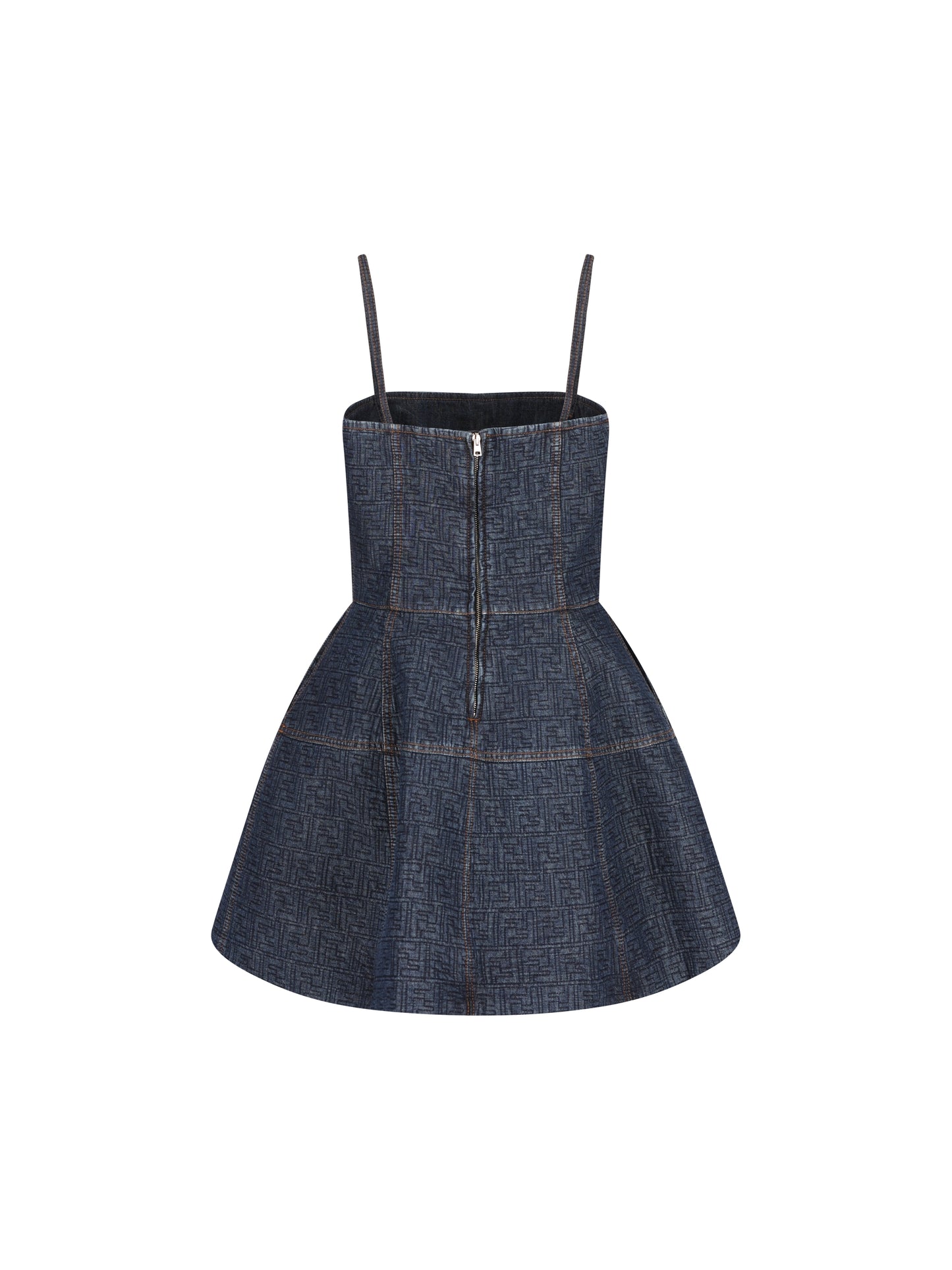 Abito corto bustier realizzato in cotone. FLD568 AW82F1UKI FENDI 