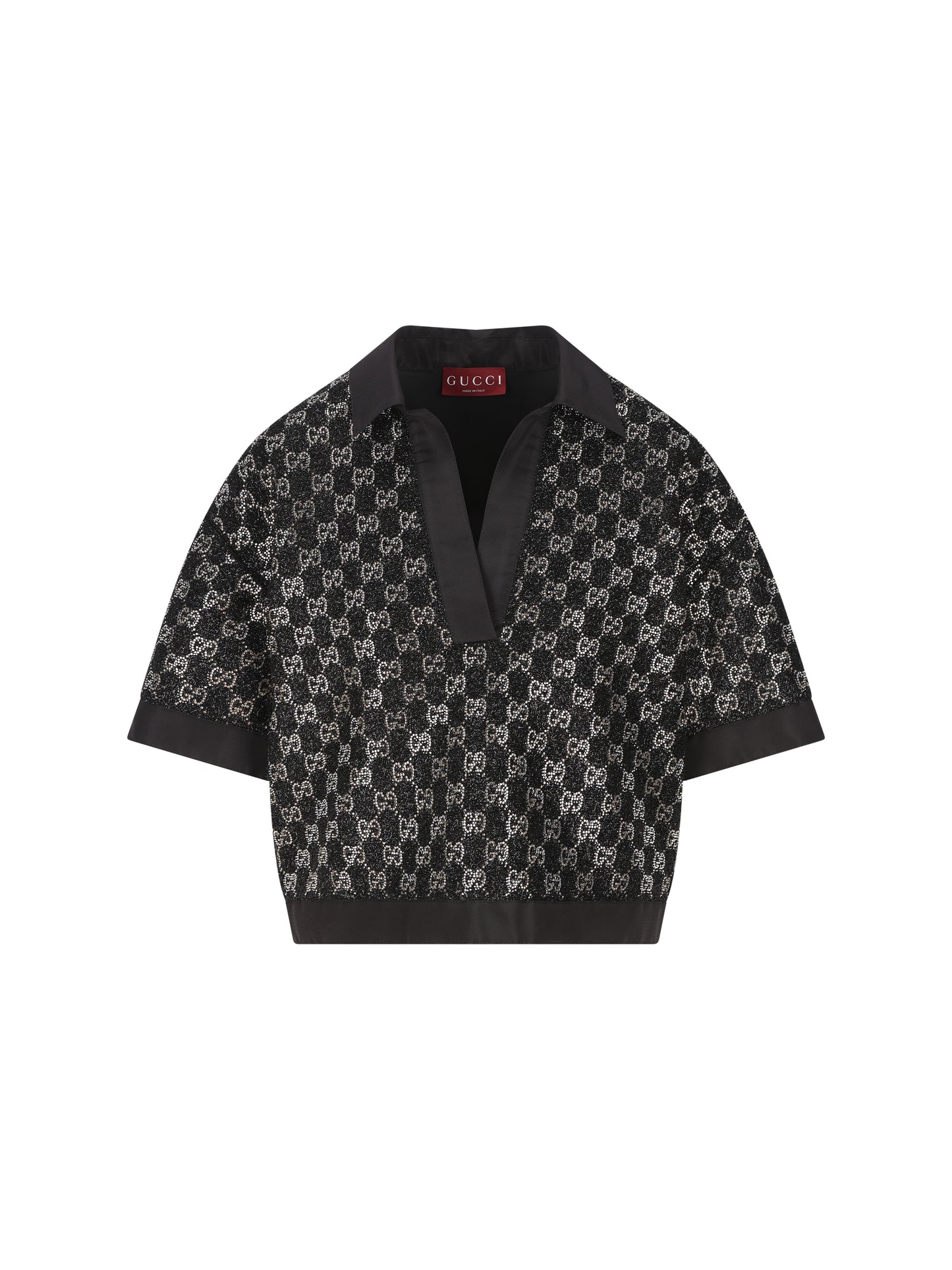 Maglia realizzata in viscosa e fibra metallizzata. 846682 ZARWY1000 GUCCI 