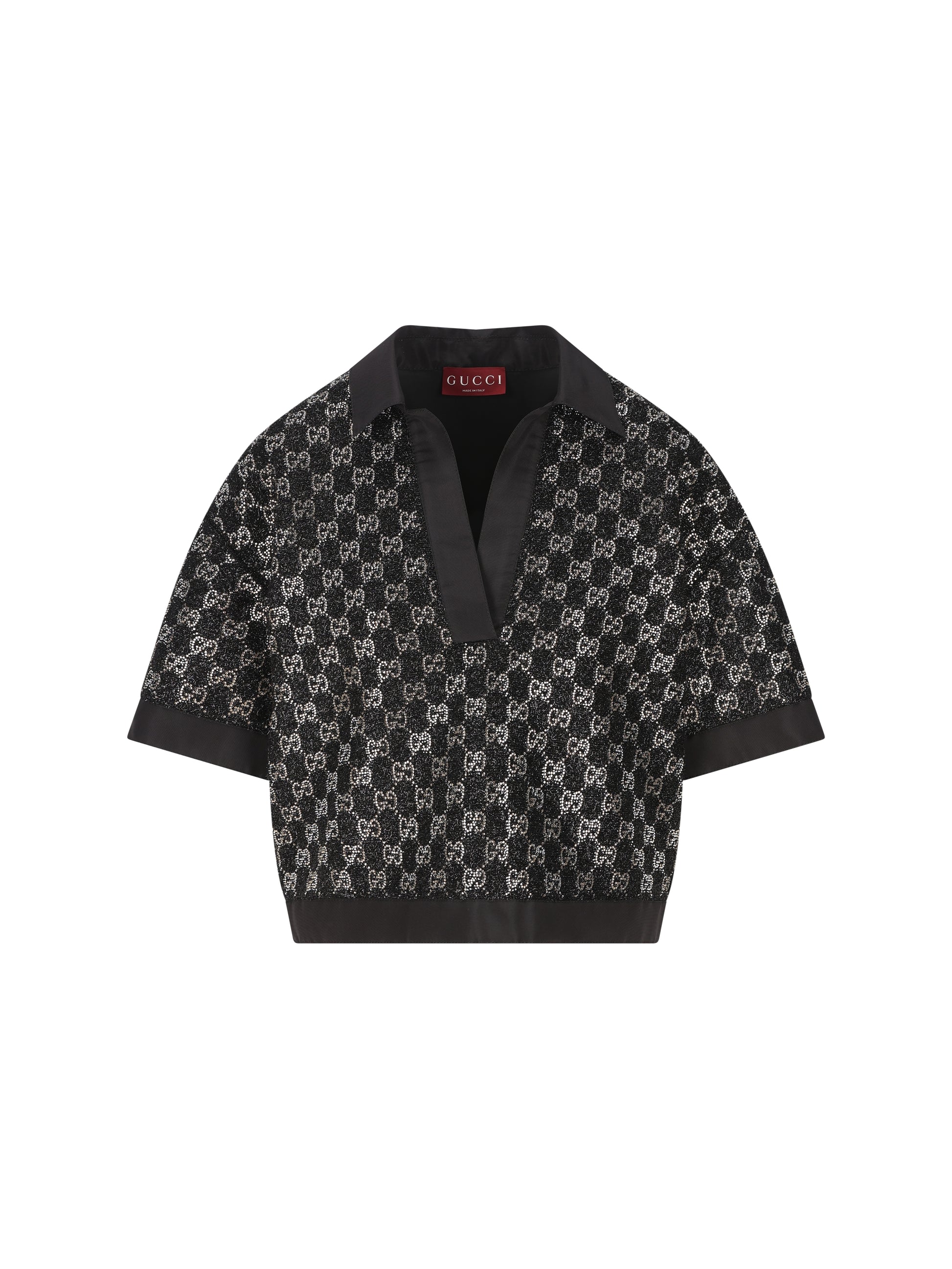Maglia realizzata in viscosa e fibra metallizzata. 846682 ZARWY1000 GUCCI 