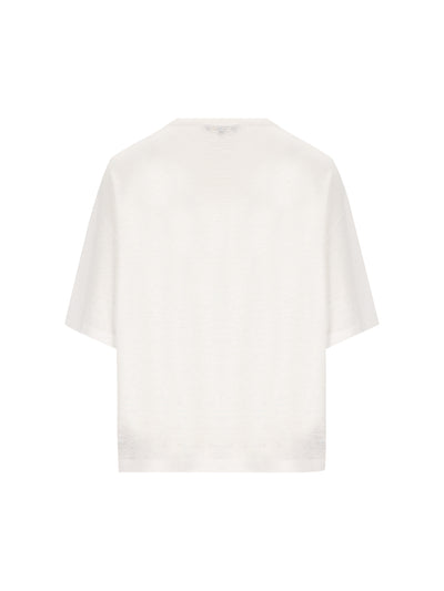 T-Shirt realizzata in lino. FAM8654 1000 LORO PIANA 