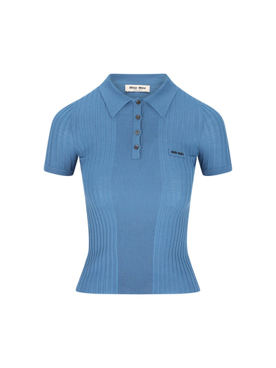 Polo realizzata in lana vergine. MML02B 18TWF0154 MIU MIU 