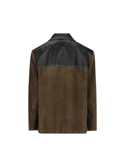 Giubbotto realizzato in pelle. MPW013 19MNF0017 MIU MIU 