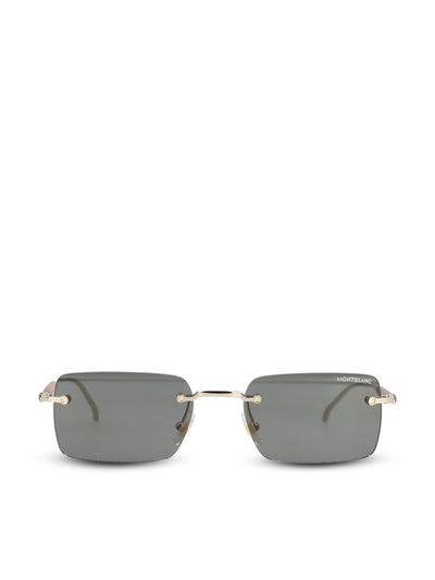 Occhiali da sole realizzati in metallo. MB0453S GOLD-GOLD-GREY MONTBLANC 