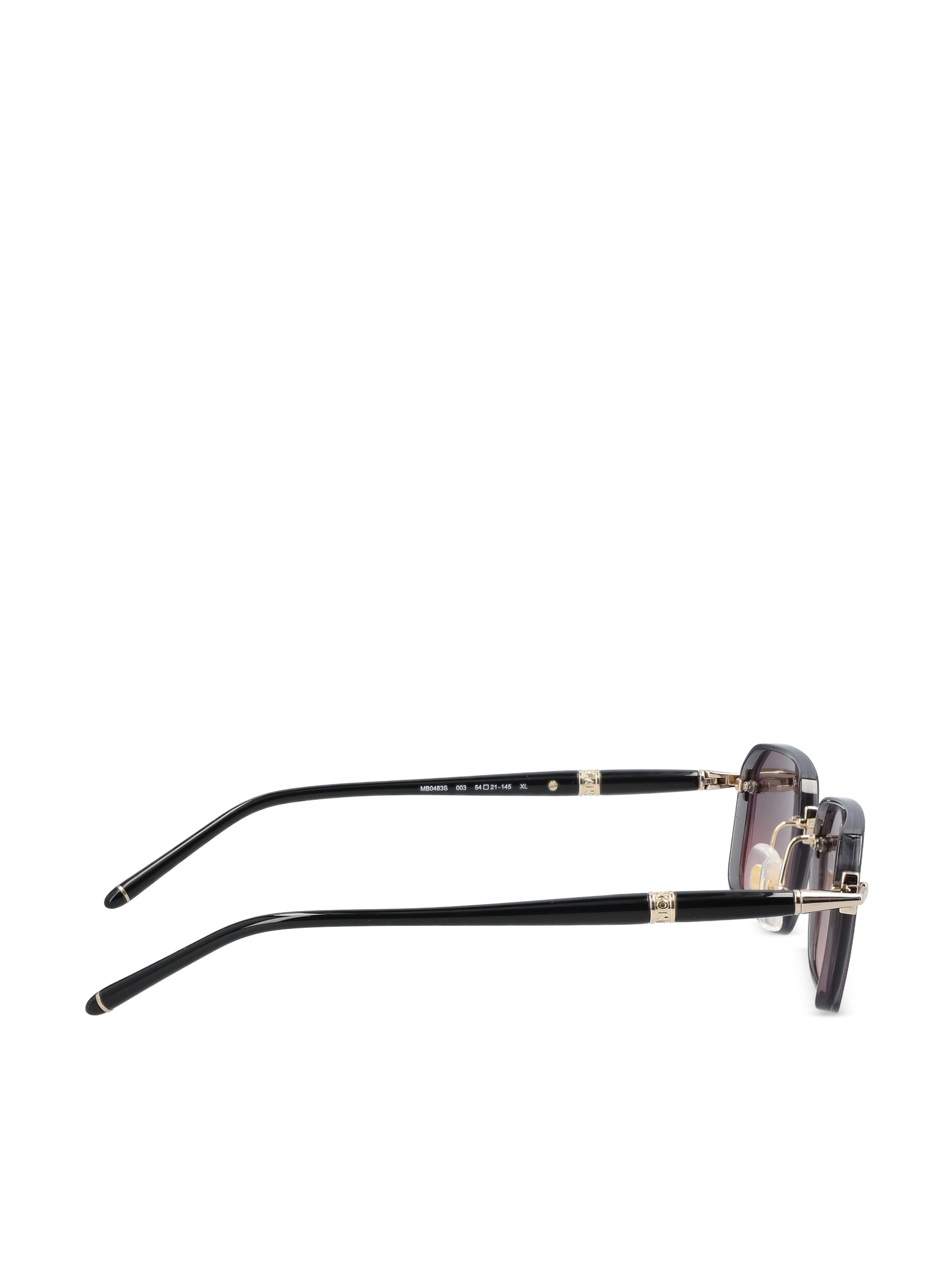 Occhiali da sole realizzati in metallo. MB0483S GOLD-BLACK-GREY MONTBLANC 