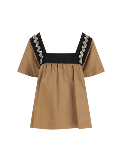 Top realizzato in cotone. P981NR 19Q7F0594 PRADA 