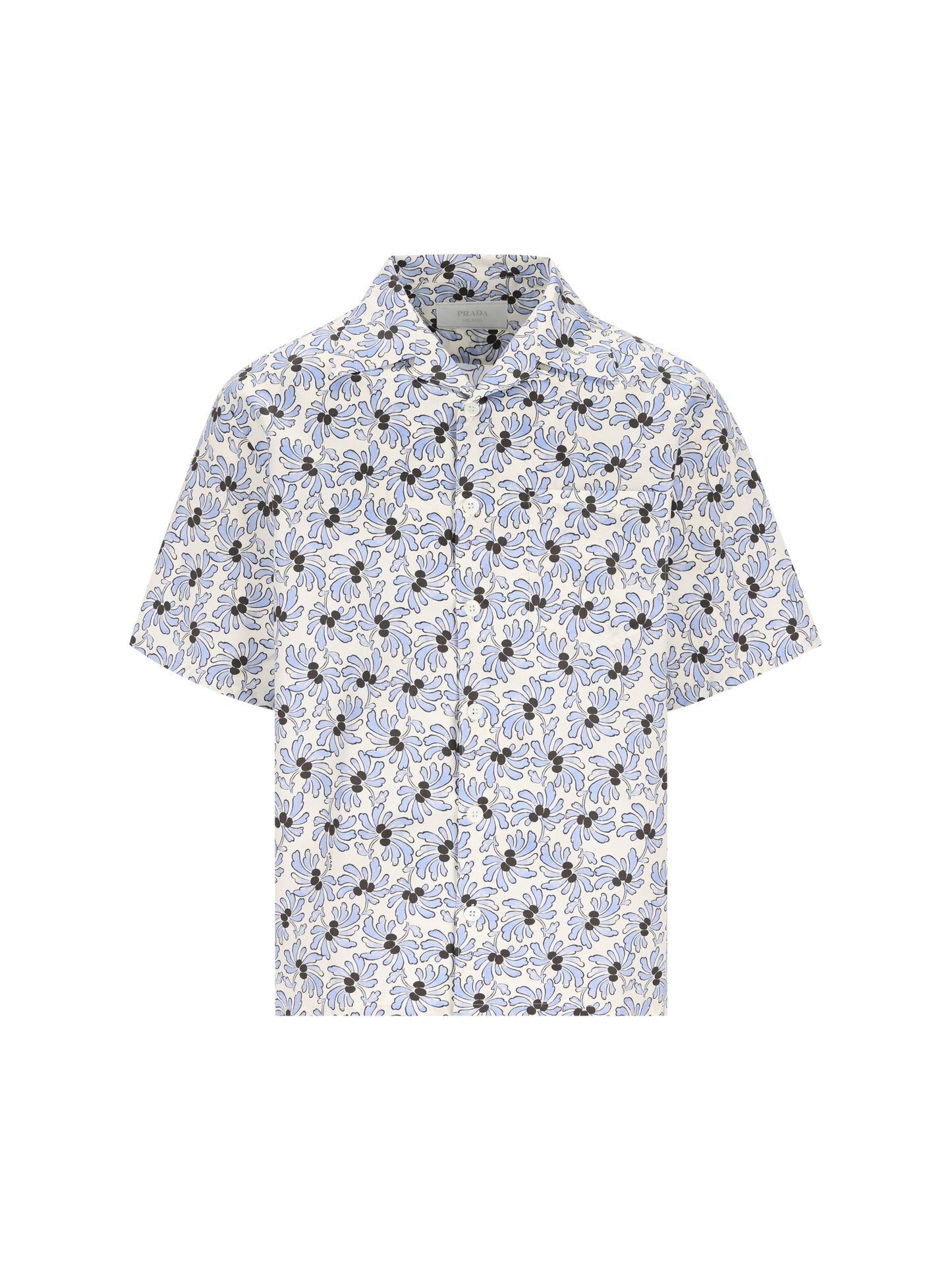 Camicia bowling stampata in misto cotone UCS414 19GUF0EL0 PRADA 