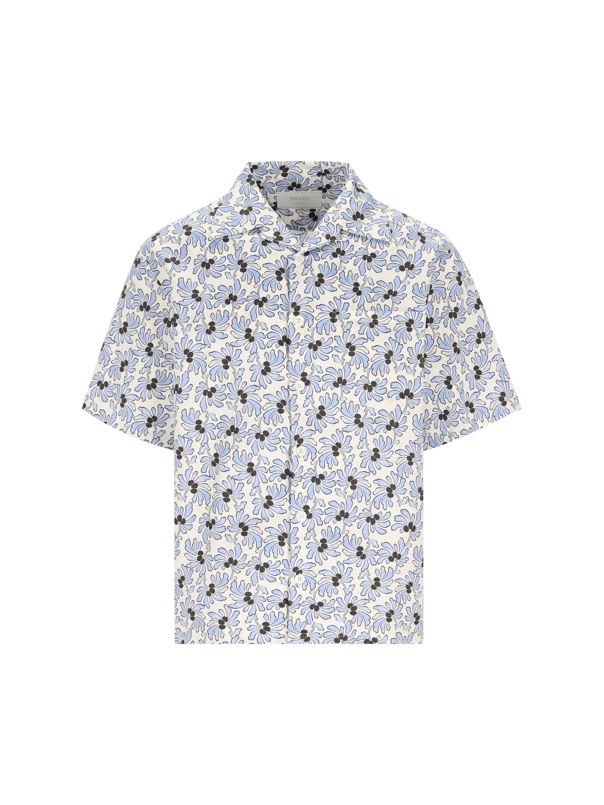 Camicia bowling stampata in misto cotone UCS414 19GUF0EL0 PRADA 