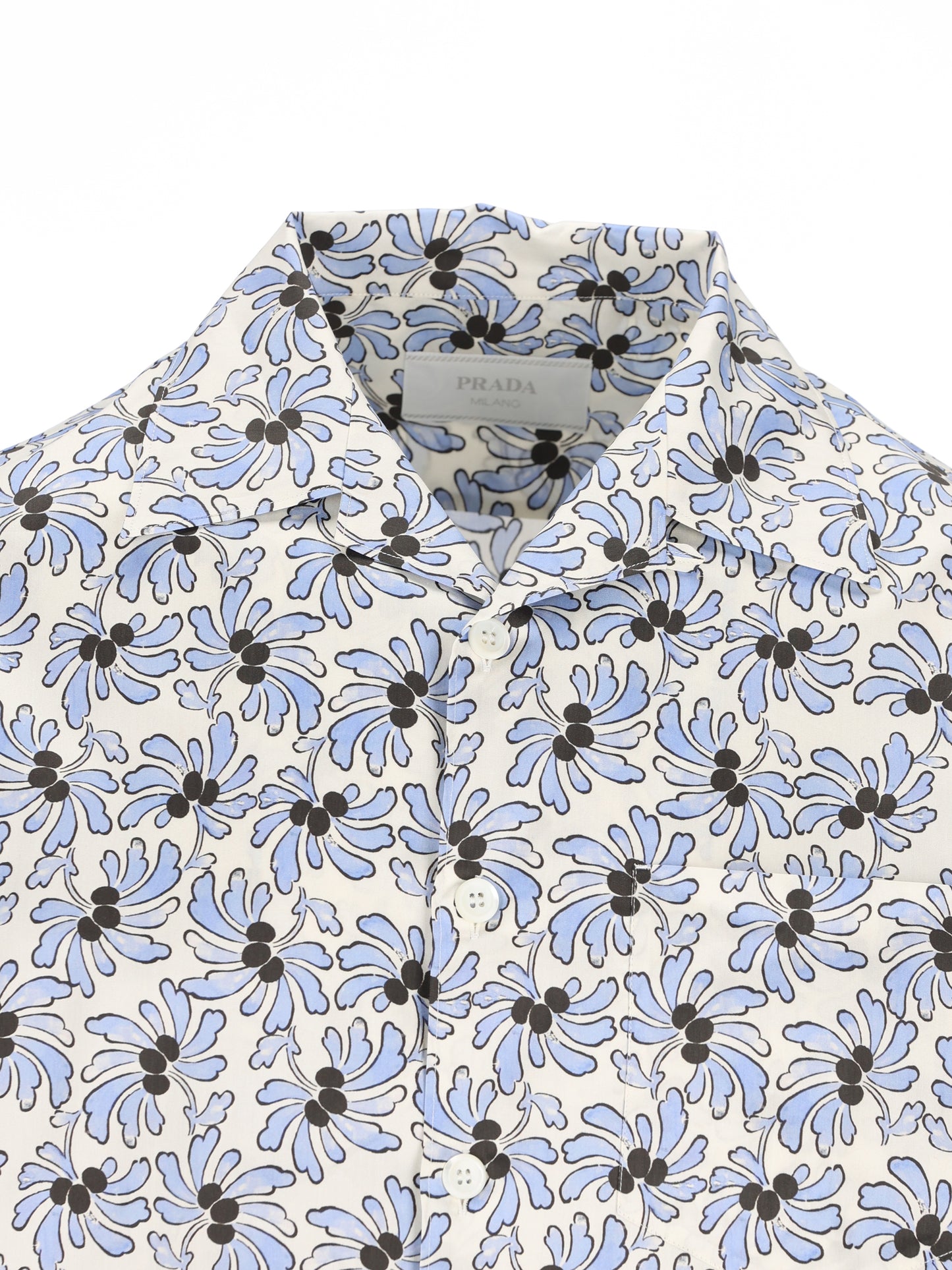 Camicia bowling stampata in misto cotone UCS414 19GUF0EL0 PRADA 