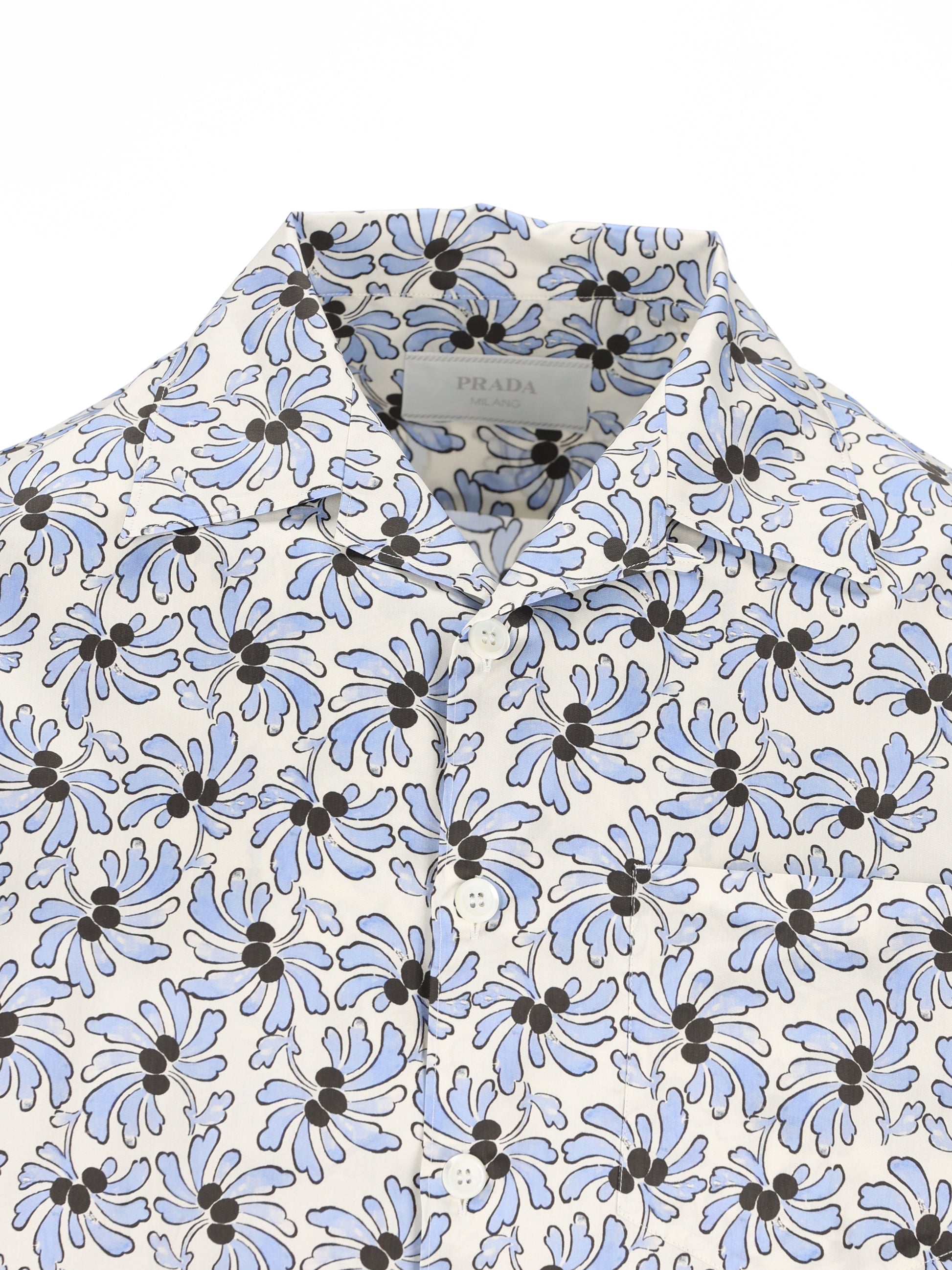 Camicia bowling stampata in misto cotone UCS414 19GUF0EL0 PRADA 