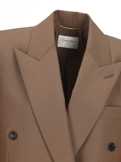 Blazer realizzato in lana e mohair. 859880 Y1N022055 SAINT LAURENT 