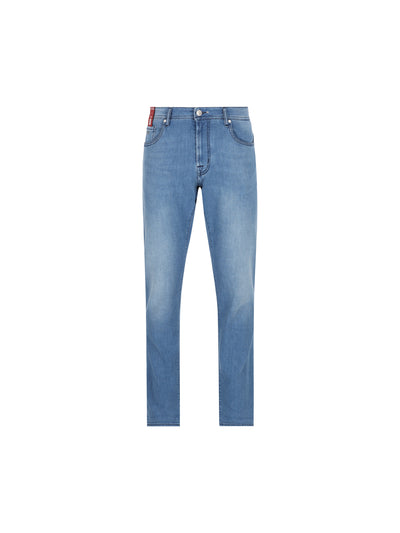 Pantaloni realizzati in cotone. MICHELANGELO DBCSBLUE TRAMAROSSA 