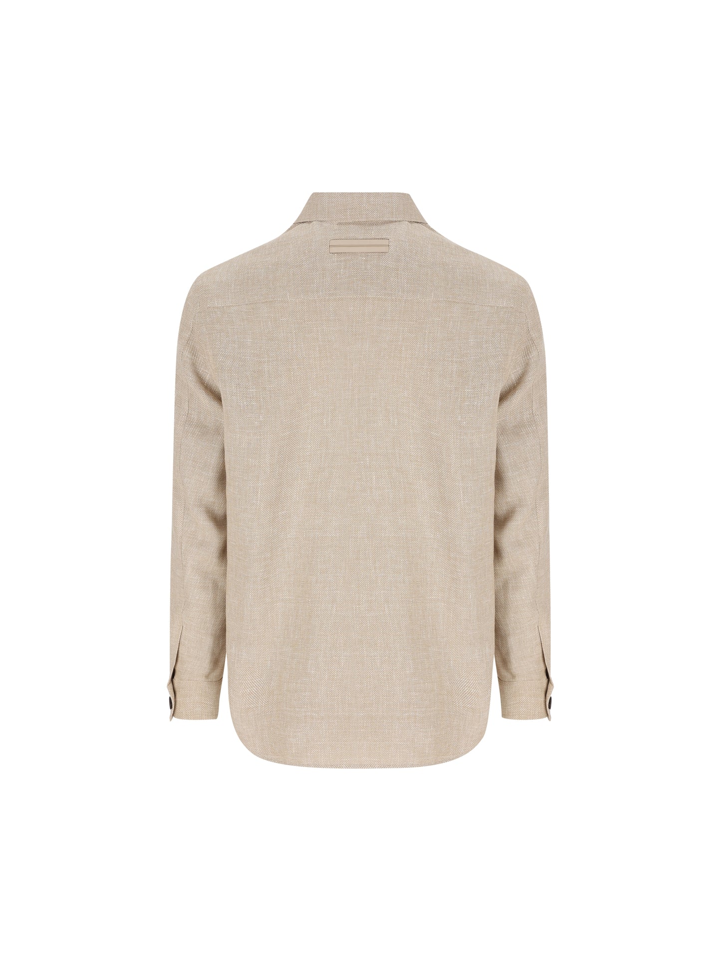 Overshirt in cashmere, lino e seta beige melange UHV75A3 SOT52272 ZEGNA 