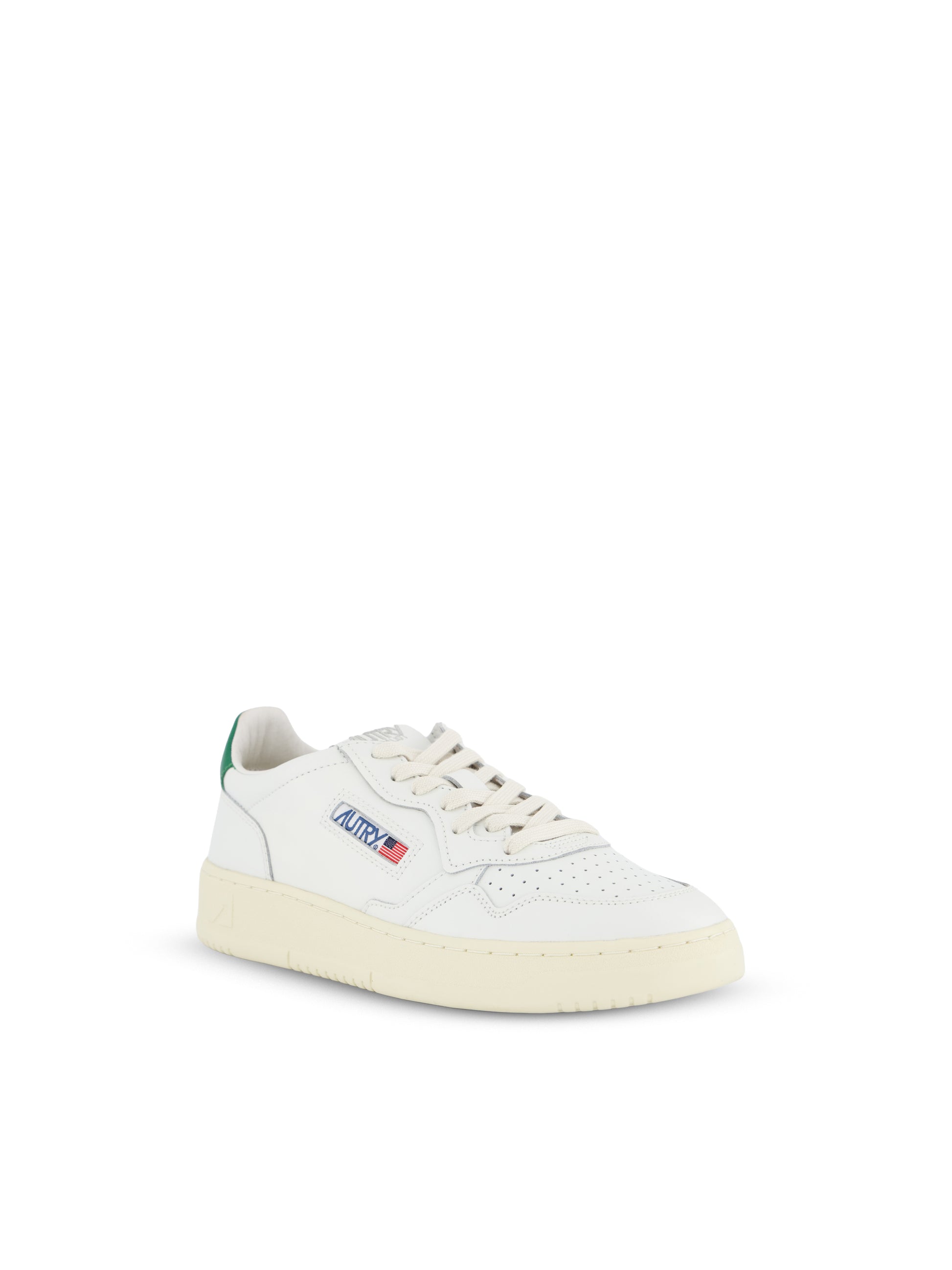 Sneakers Autry Medalist Low in pelle bianca e verde AULM LL20 AUTRY 