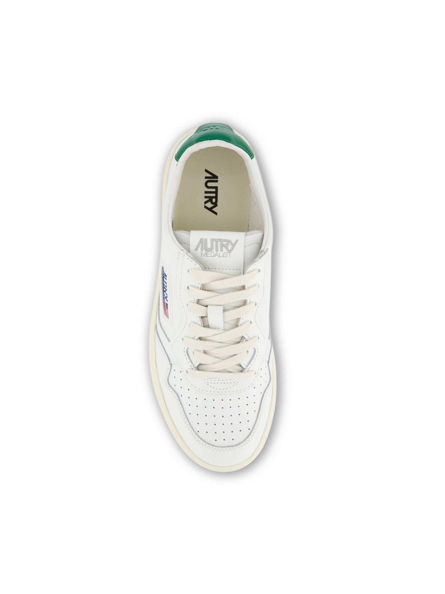 Sneakers Autry Medalist Low in pelle bianca e verde AULM LL20 AUTRY 