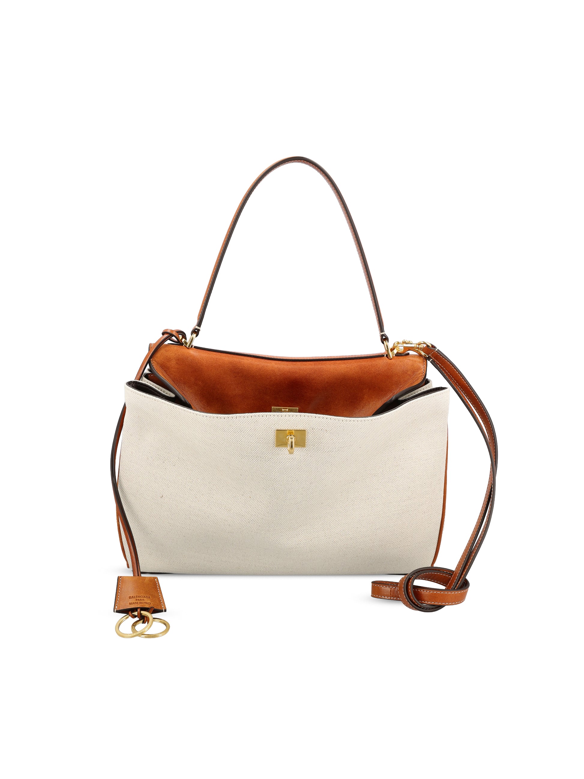 Borsa realizzata in lino e pelle. 789772 2ACNP9228 BALENCIAGA 
