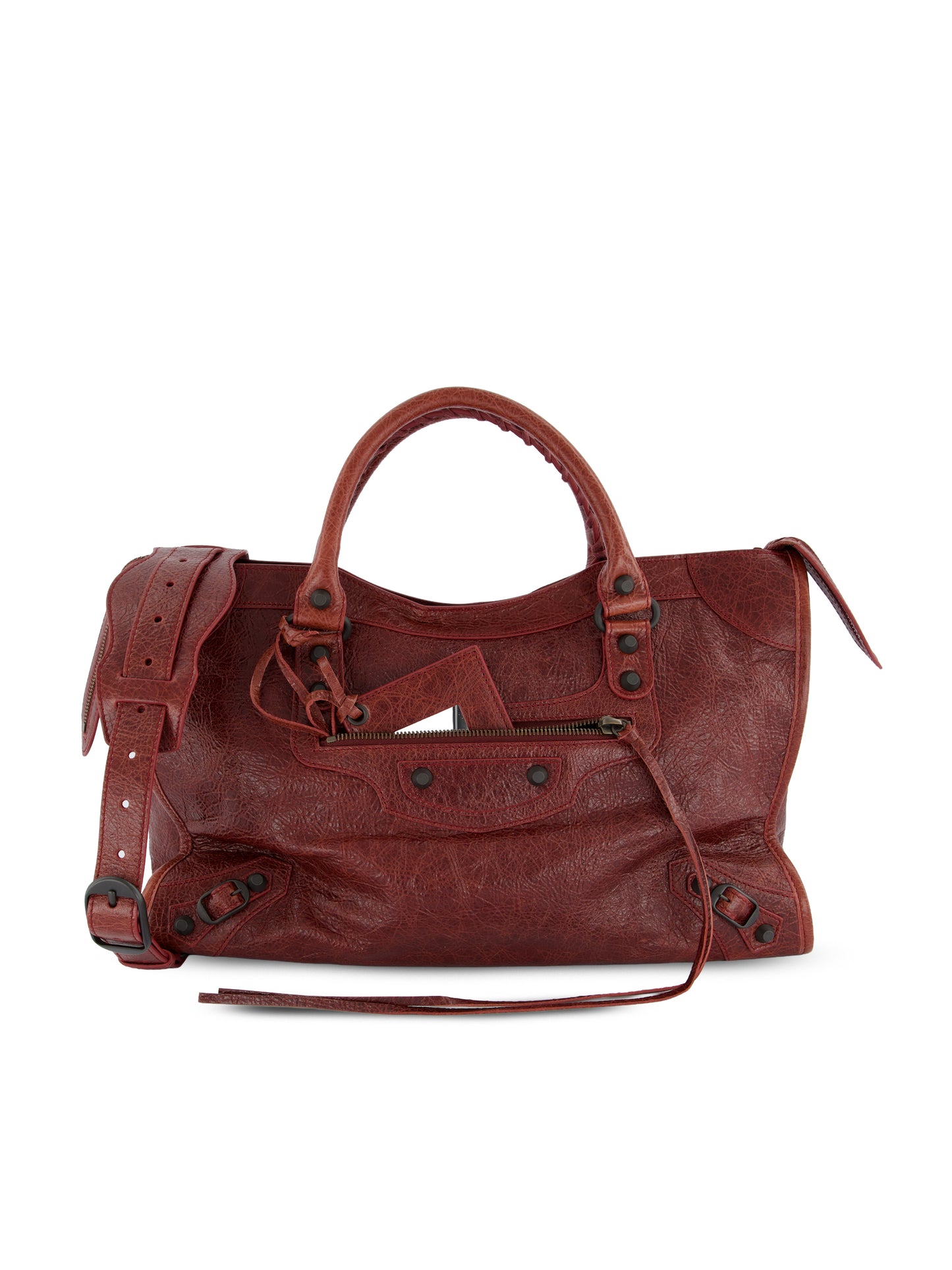 Borsa Le City Media in pelle di agnello Arena rosso bacca 865760 2ACFH6154 BALENCIAGA 