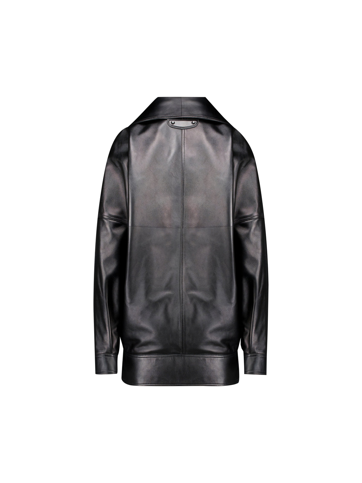 Bomber in pelle di angello leggera liscia nera A009F0 TVS051000 BALENCIAGA 