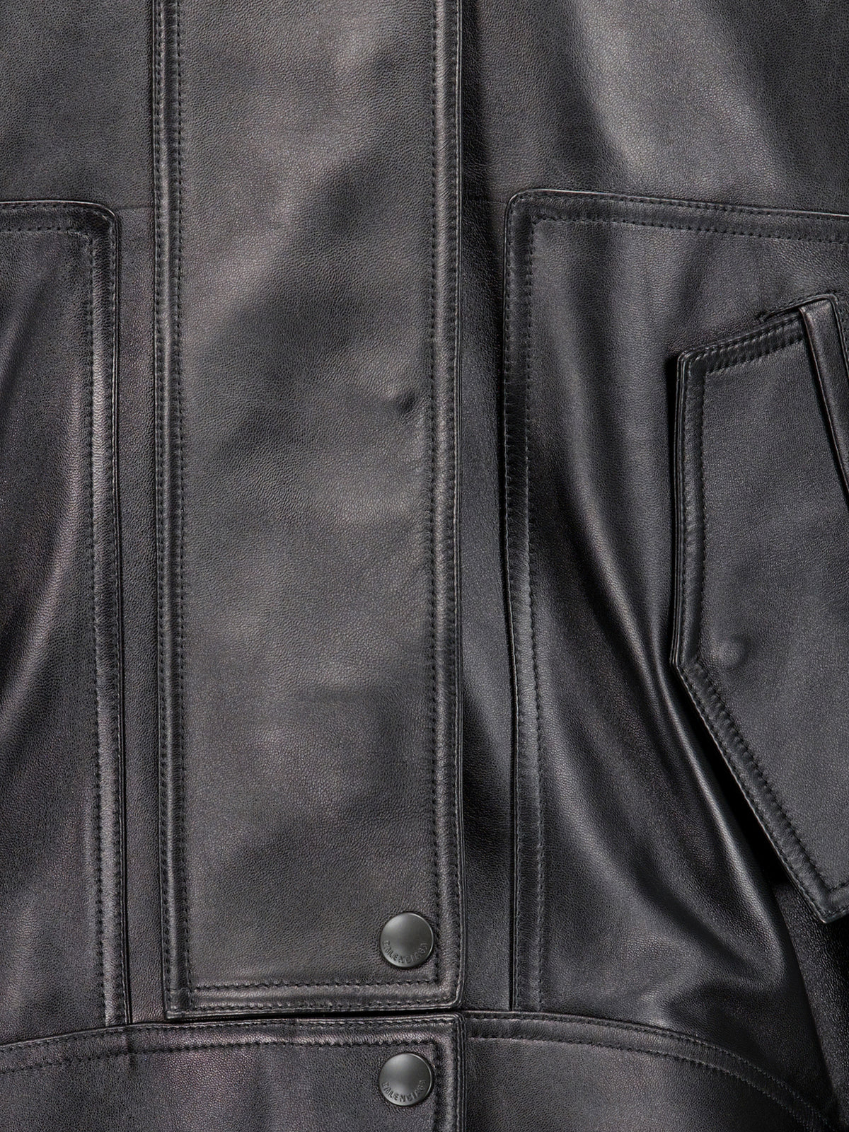 Bomber in pelle di angello leggera liscia nera A009F0 TVS051000 BALENCIAGA 
