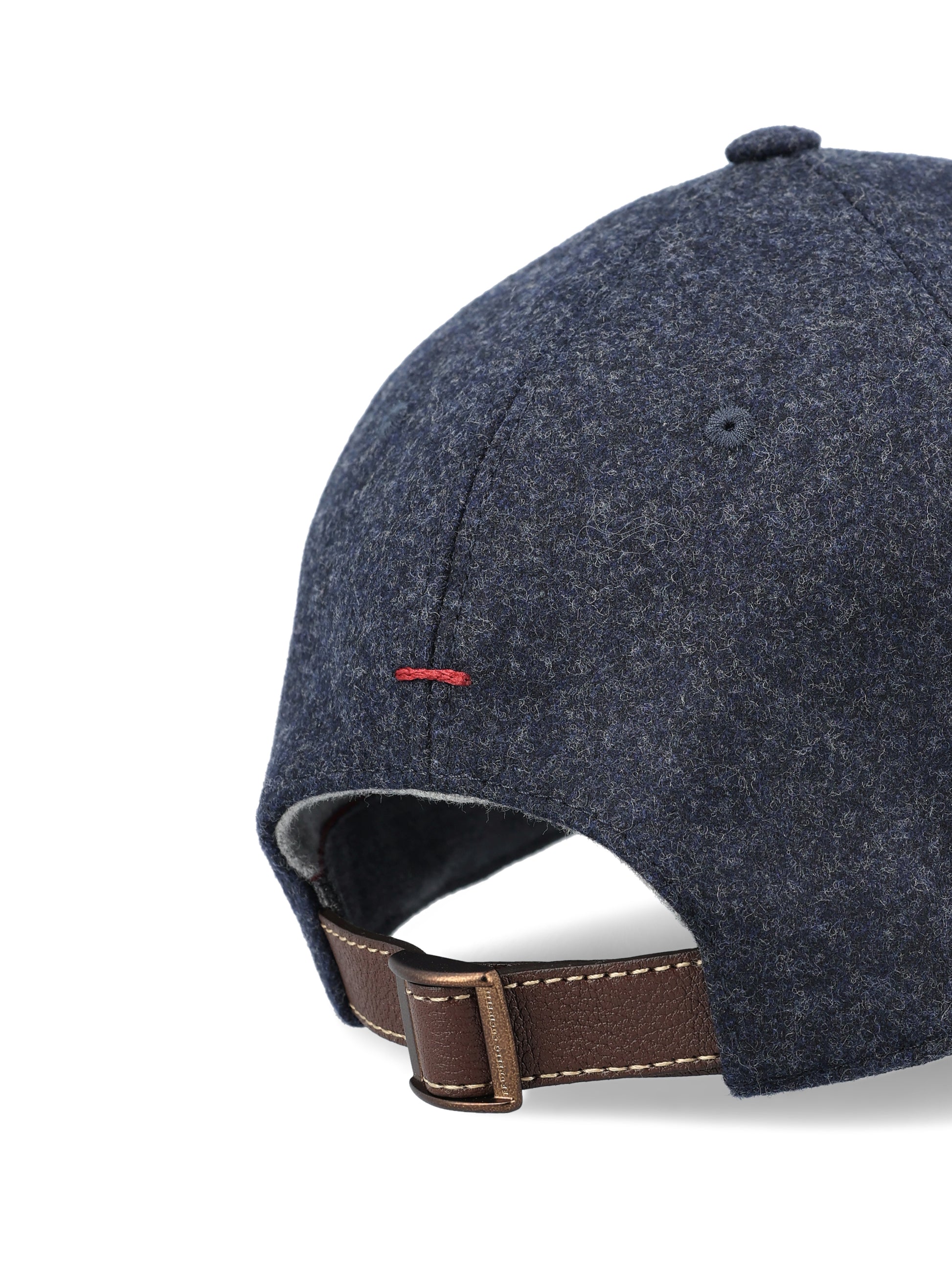 Cappello Baseball in flanella di lana vergine con logo ricamato M038P9850 CPM26 BRUNELLO CUCINELLI 