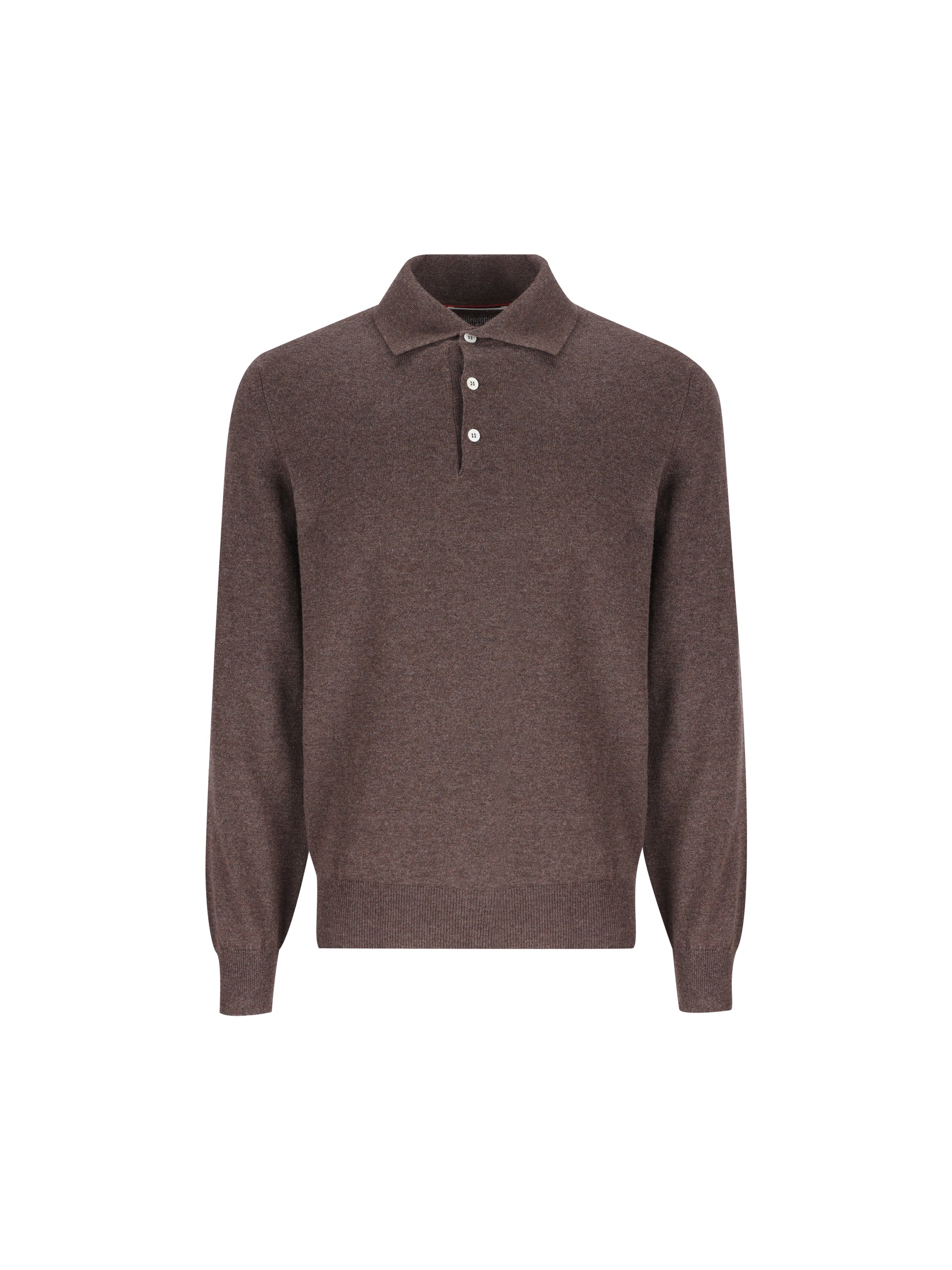 Polo in Maglia di Cashmere Marrone M2200295 CU766 BRUNELLO CUCINELLI 
