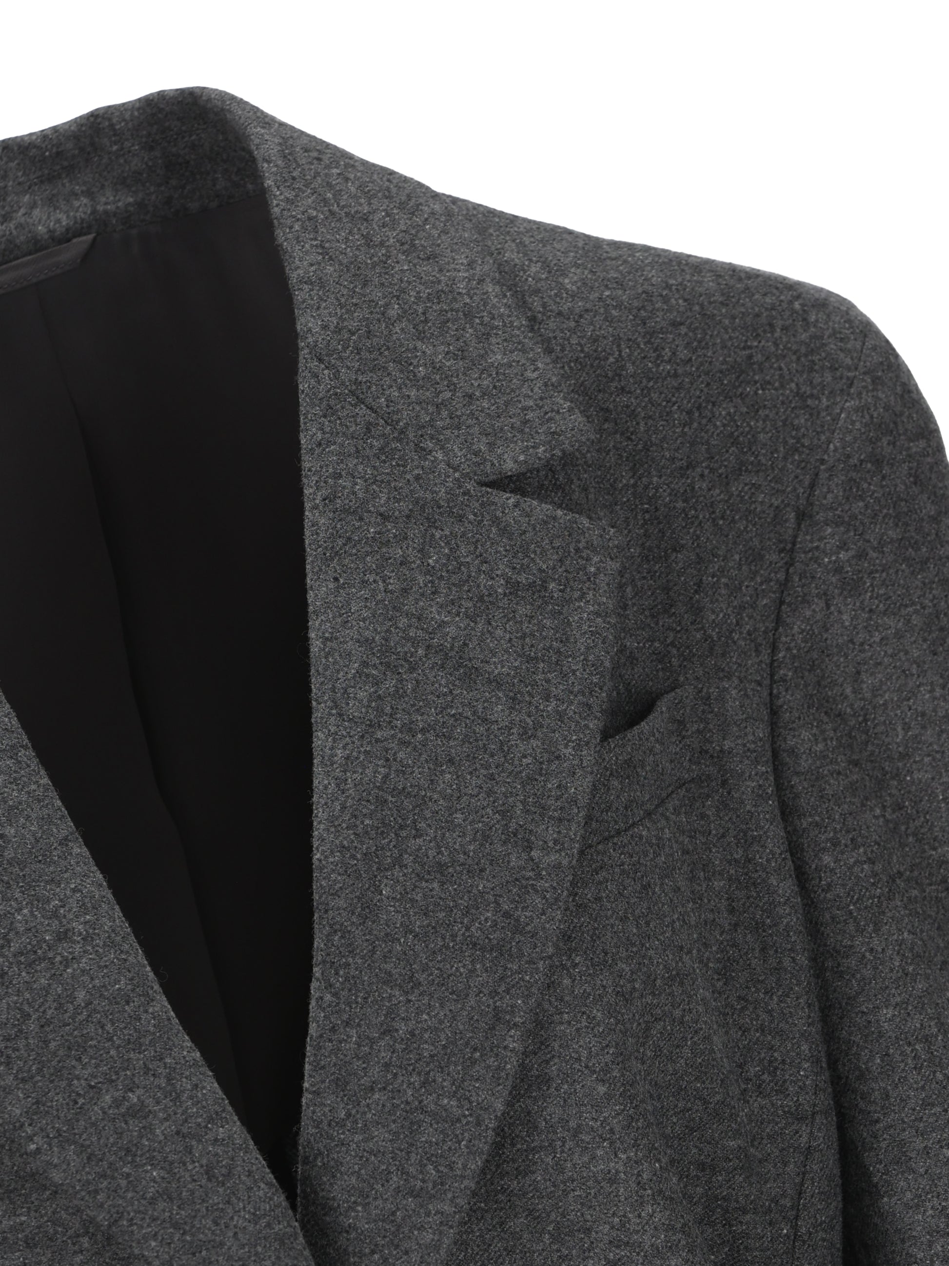 Giacca in lana e cashmere con cintura in pelle MB1627645 C032 BRUNELLO CUCINELLI 