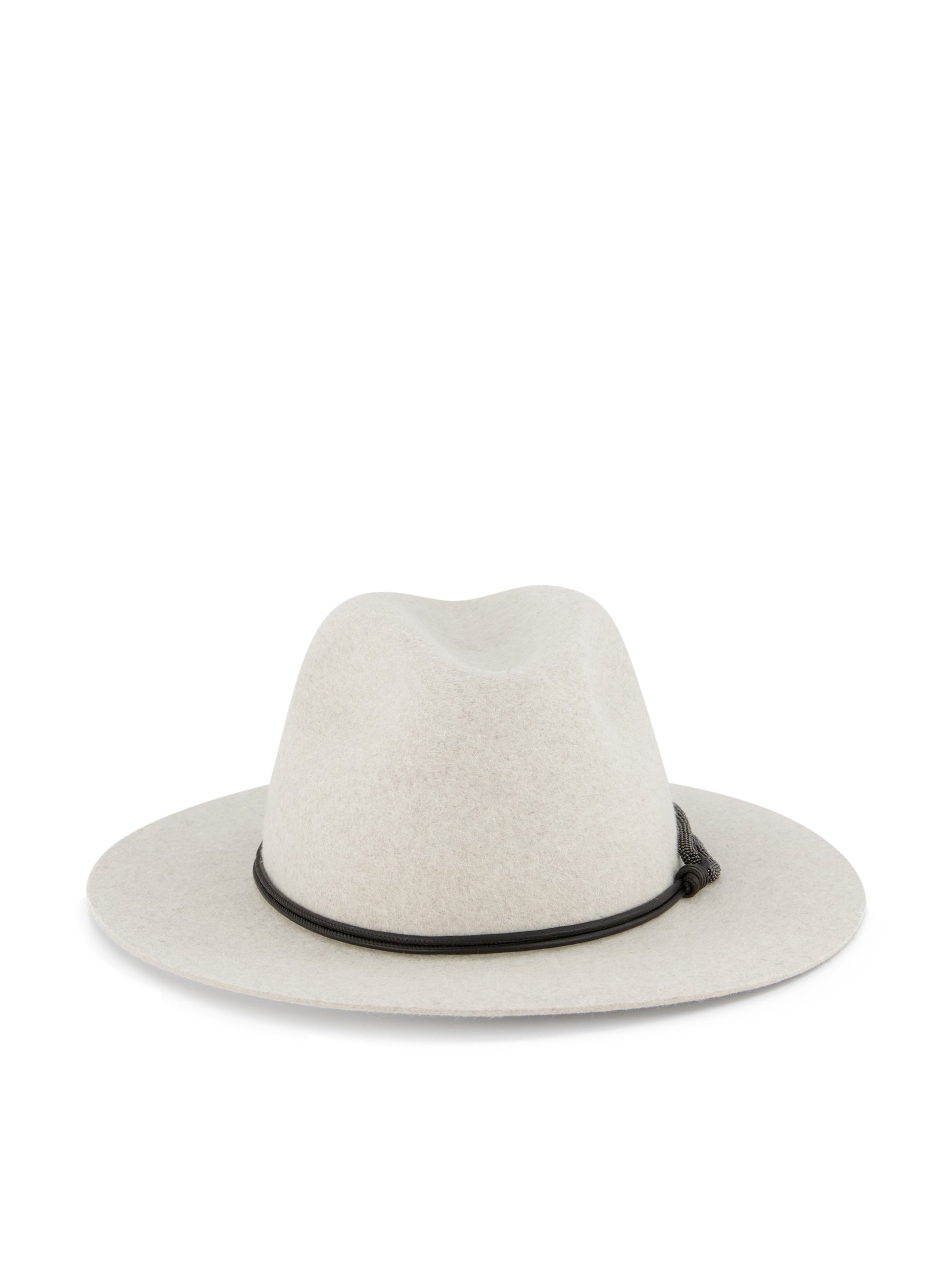 Fedora in Feltro con Fascia in Pelle e Monile MCAP90233 CMADR BRUNELLO CUCINELLI 