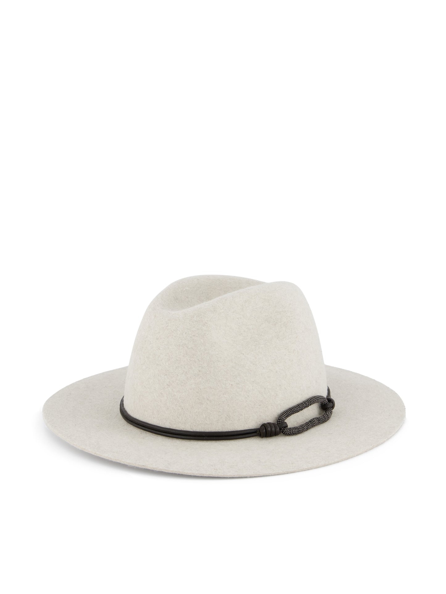 Fedora in Feltro con Fascia in Pelle e Monile MCAP90233 CMADR BRUNELLO CUCINELLI 