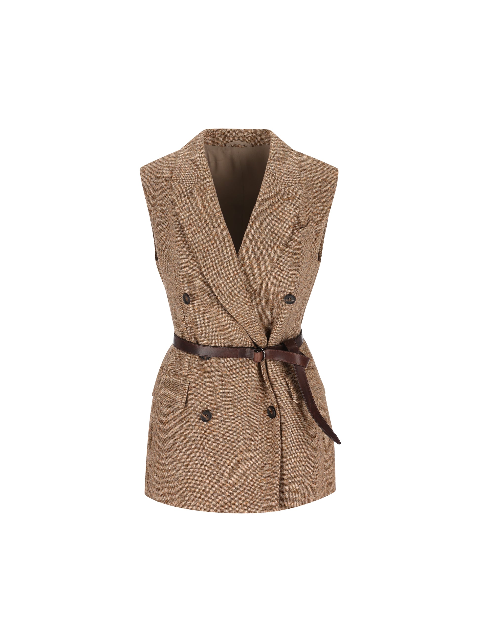 Gilet realizzato in lana e poliammide MD0027123 C016 BRUNELLO CUCINELLI 