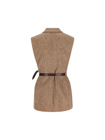 Gilet realizzato in lana e poliammide MD0027123 C016 BRUNELLO CUCINELLI 