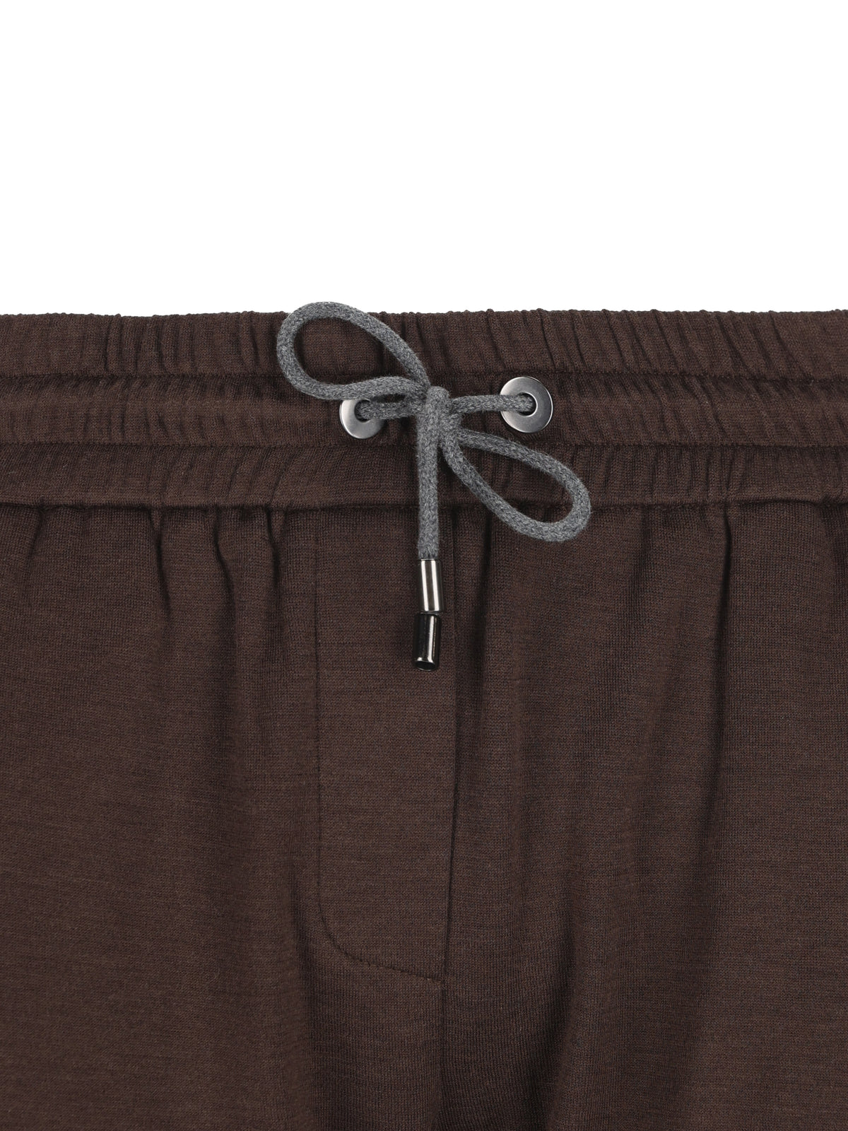 Pantaloni jogging in cotone e seta con monile MD828SB899 C8227 BRUNELLO CUCINELLI 