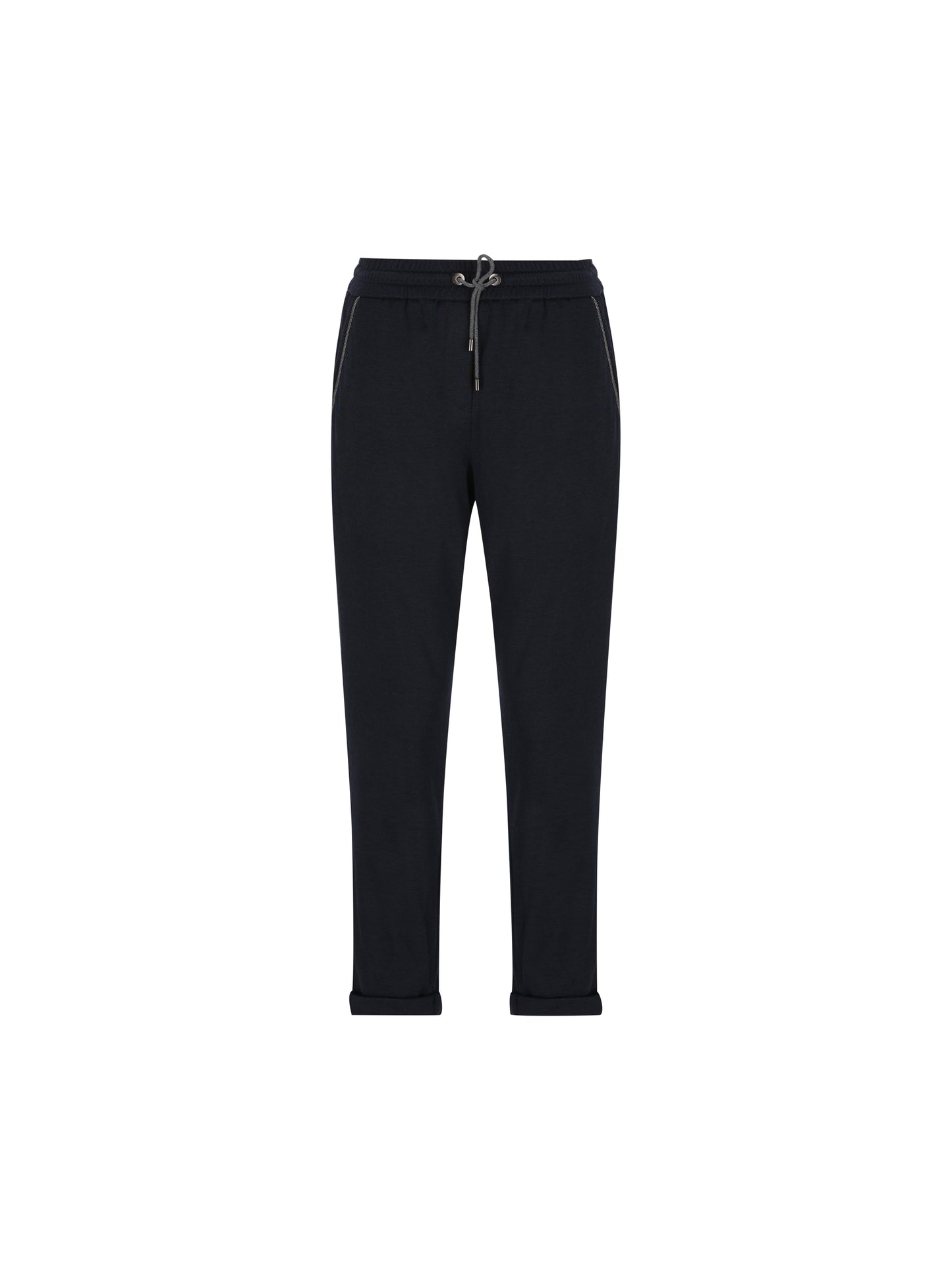 Pantaloni jogging in cotone e seta con monile MD828SB899 C8366 BRUNELLO CUCINELLI 
